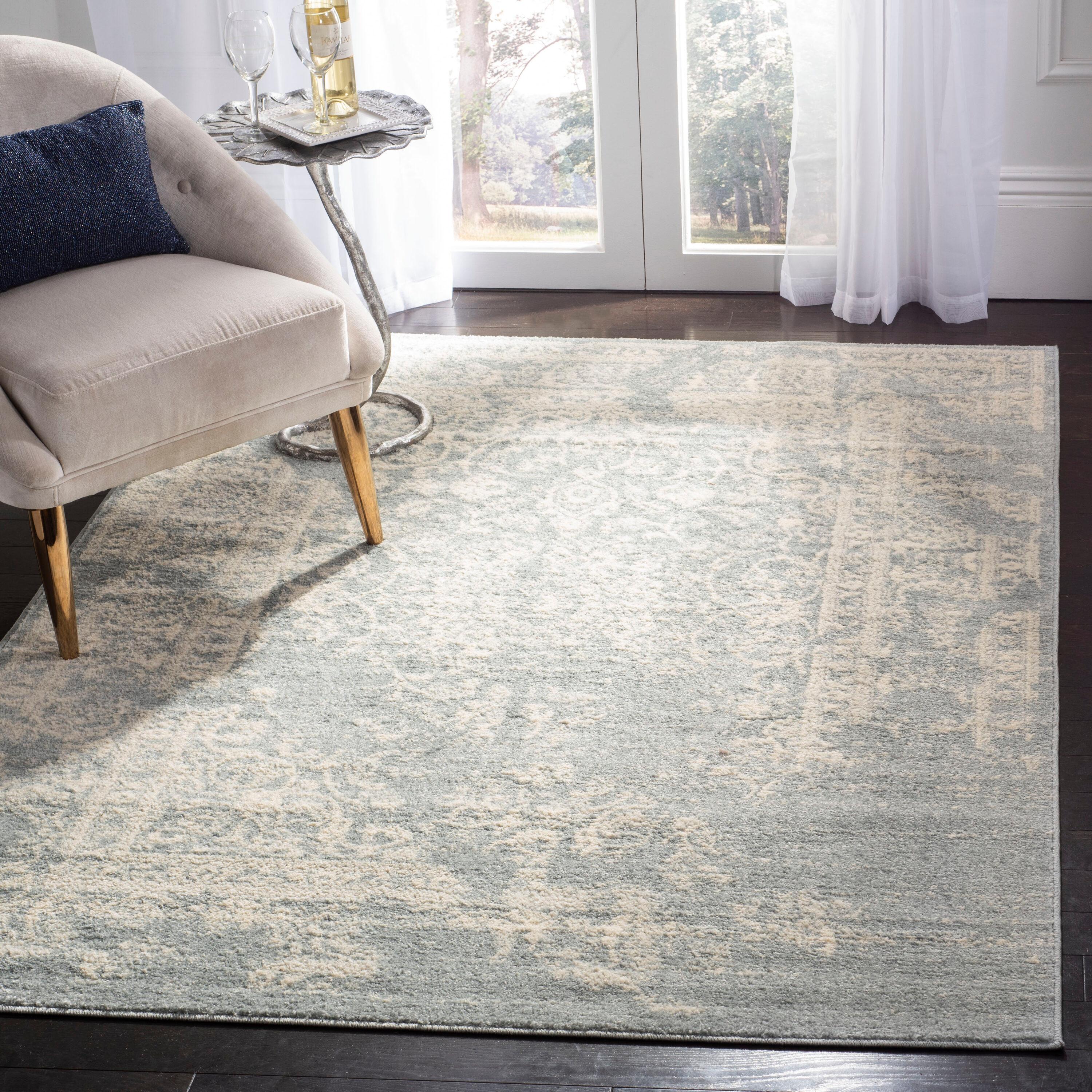 Adirondack ADR101 Power Loomed Area Rug - Slate/Ivory - 5'1"x7'6" - Safavieh.