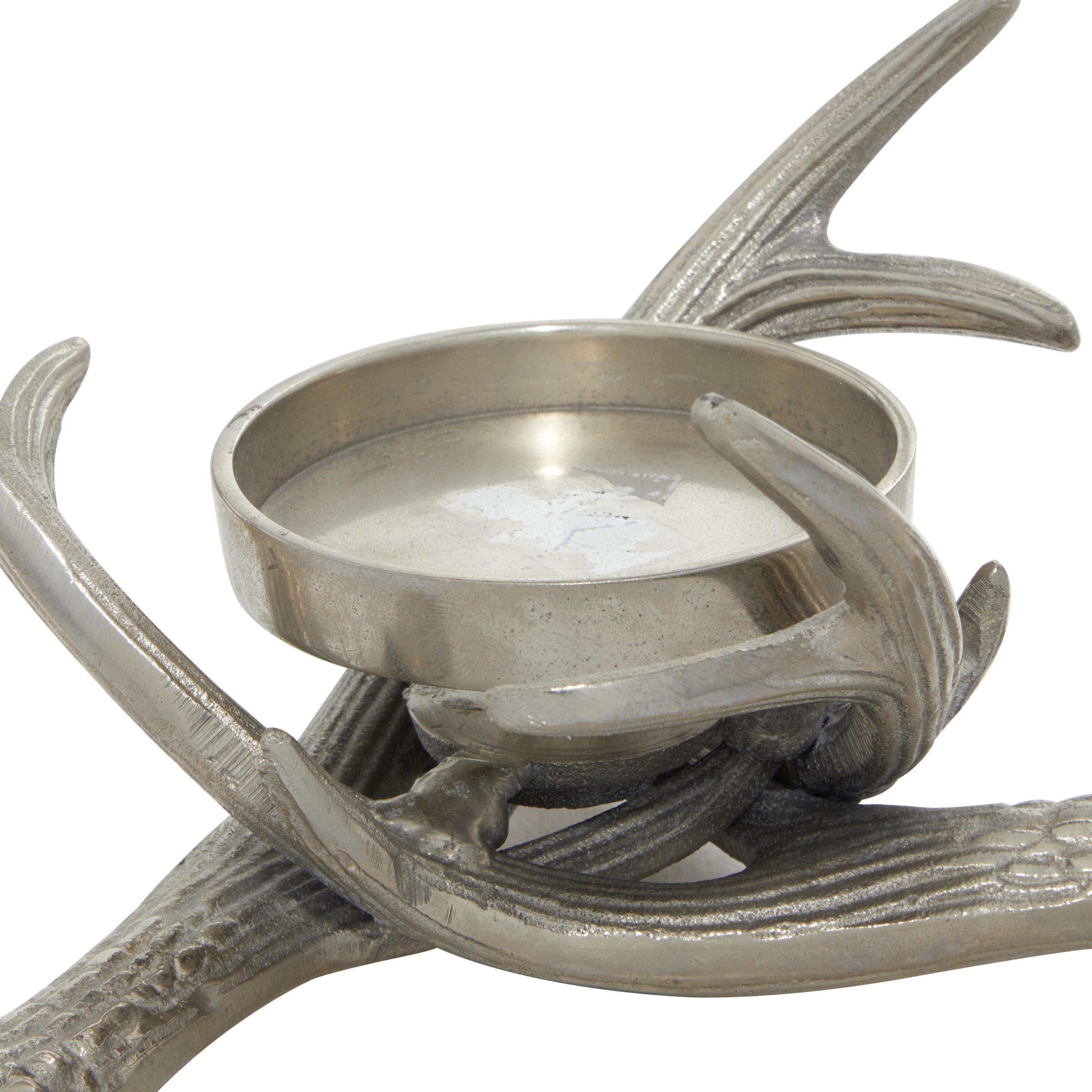 Aluminum Metal Antler Decorative Candle Holder