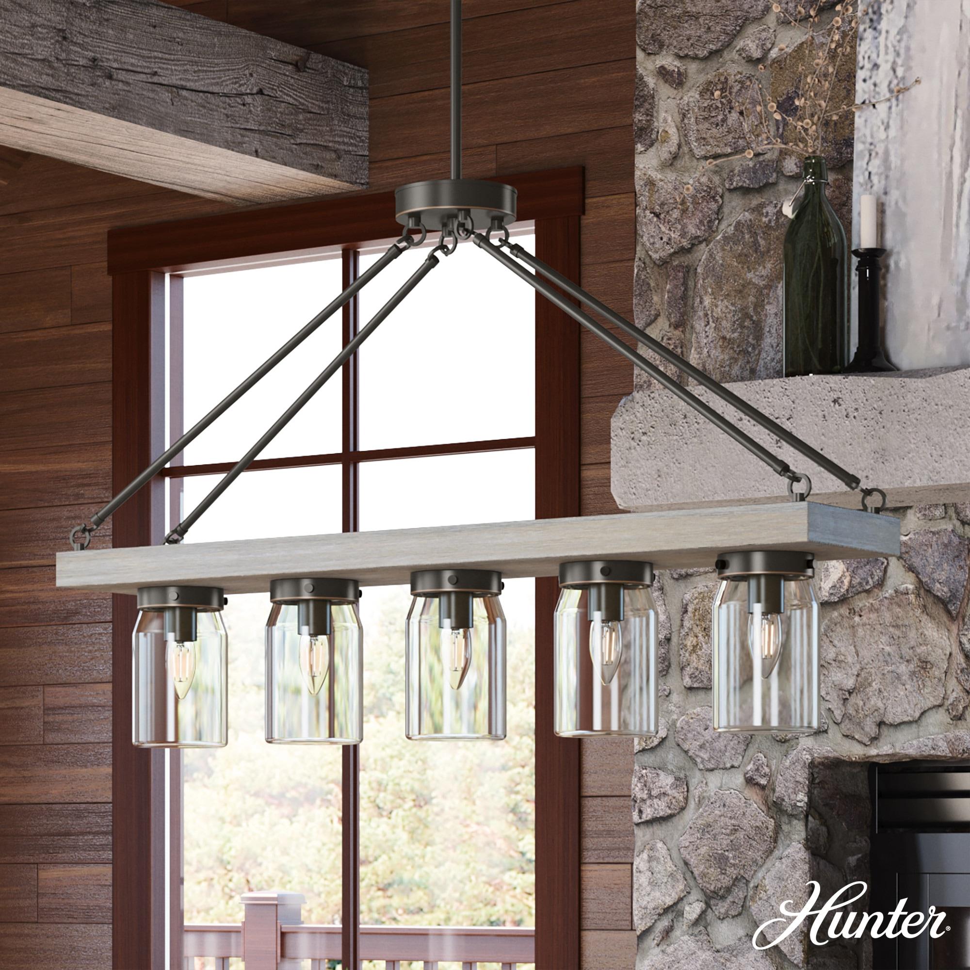 Hunter Fan Devon Park 5 - Light Kitchen Island Linear Pendant