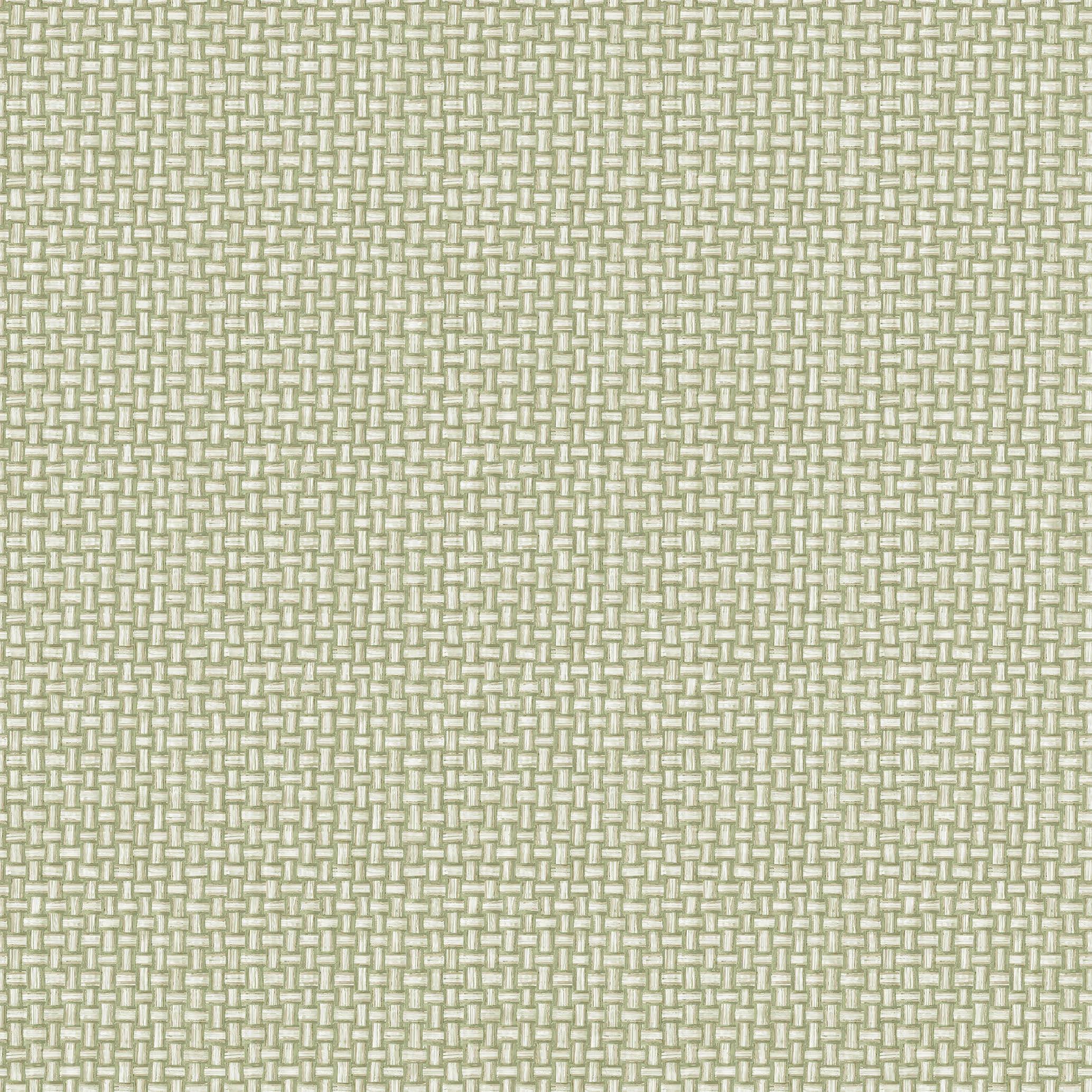 Basket Weave Non-pasted Wallpaper  396 in x 20.8 in Green