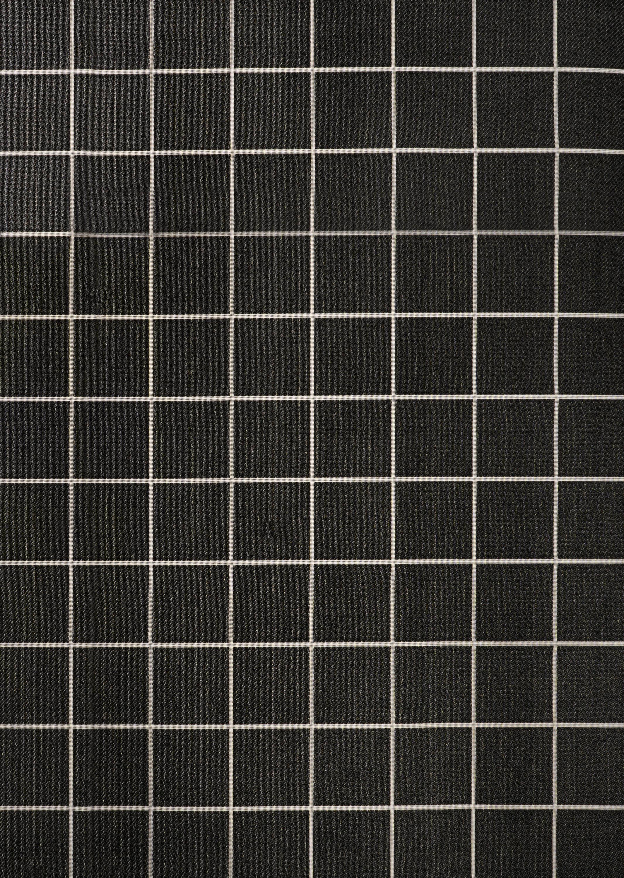 4' x 6' Grid Modern Squares Indoor/Outdoor Area Rug, Black/Cream - JONATHAN Y