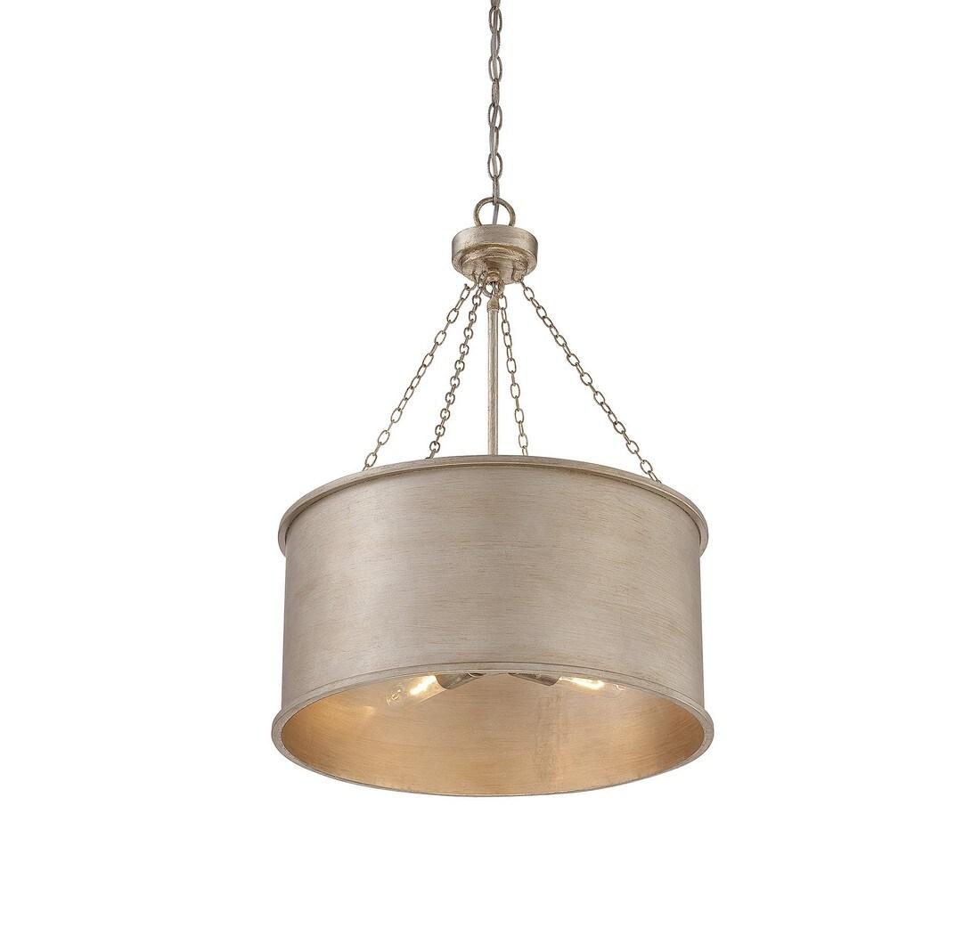 Savoy House Rochester 4 - Light Pendant in  Silver Patina