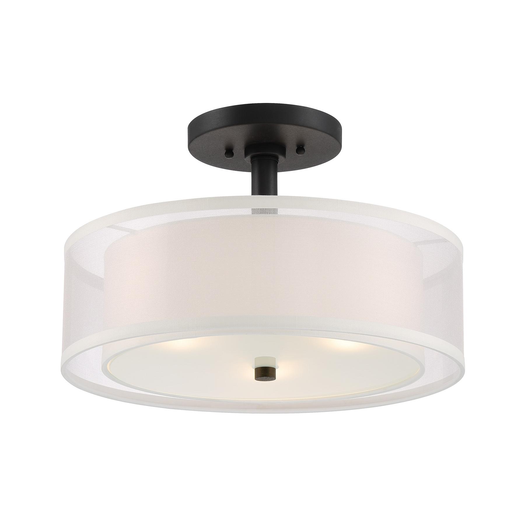 XylehR Semi Flush Mount Ceiling Light 4107-84, Parsons Studio Lighting Fixture, 3 Light,