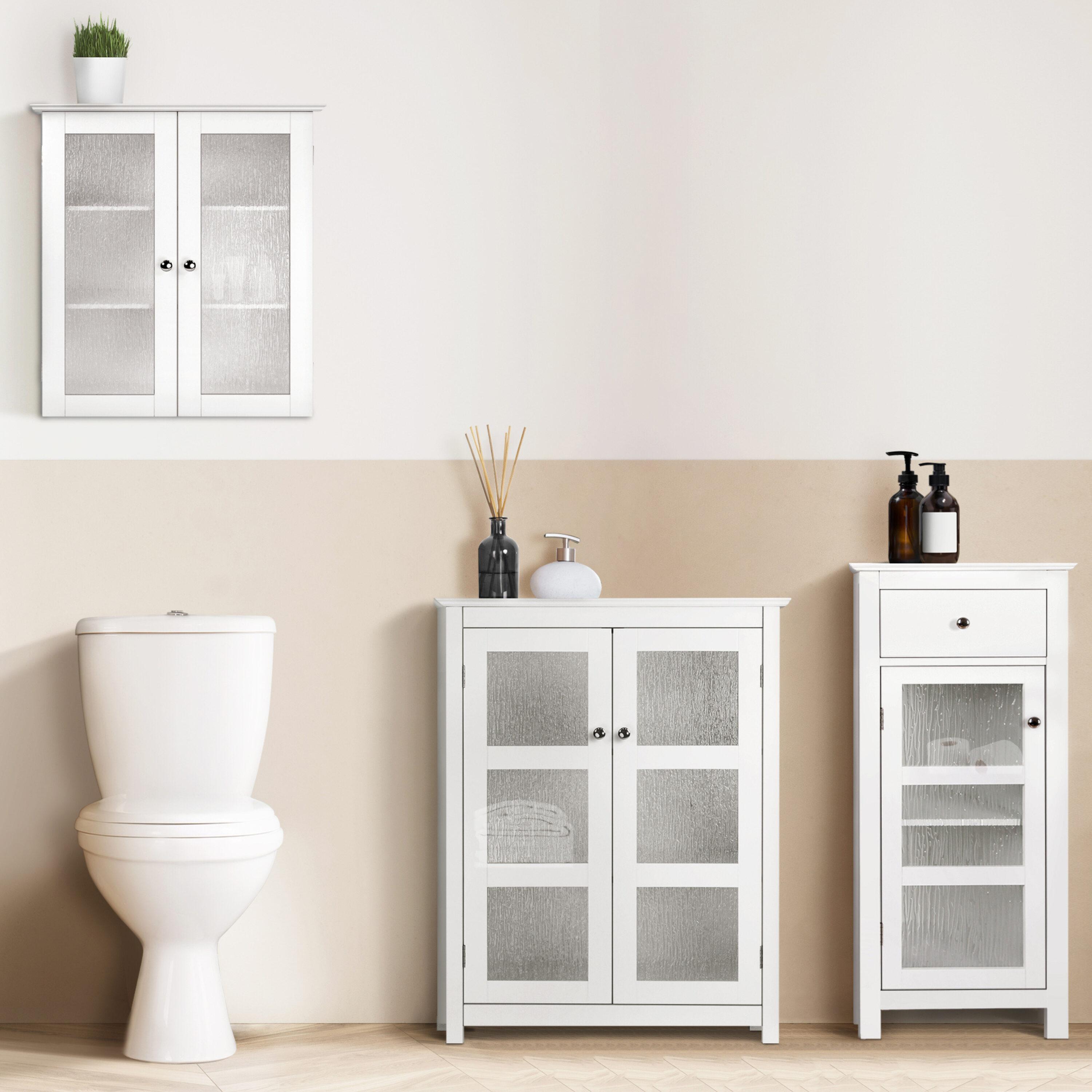 Teamson Home Connor 22.24" x 25" 2-Door Removable Wall Cabinet, White