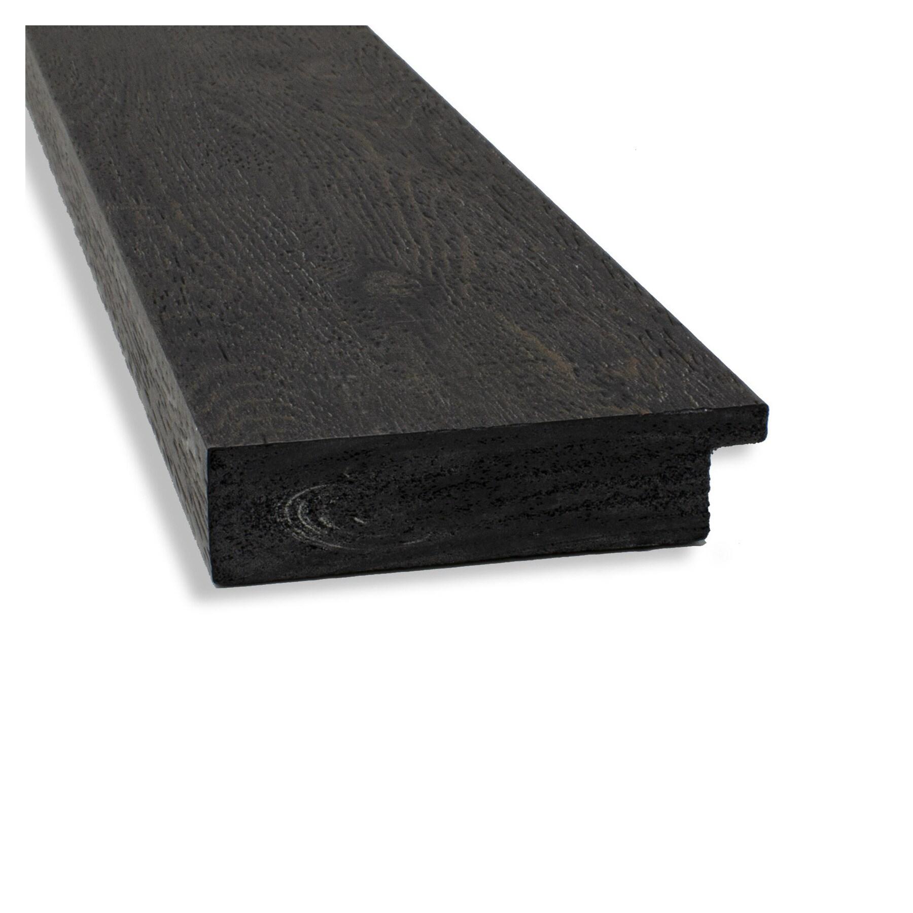 Amanti Art Beveled Bathroom Wall Mirror - Rustic Plank Espresso Frame Outer Size: 45 x 35 in