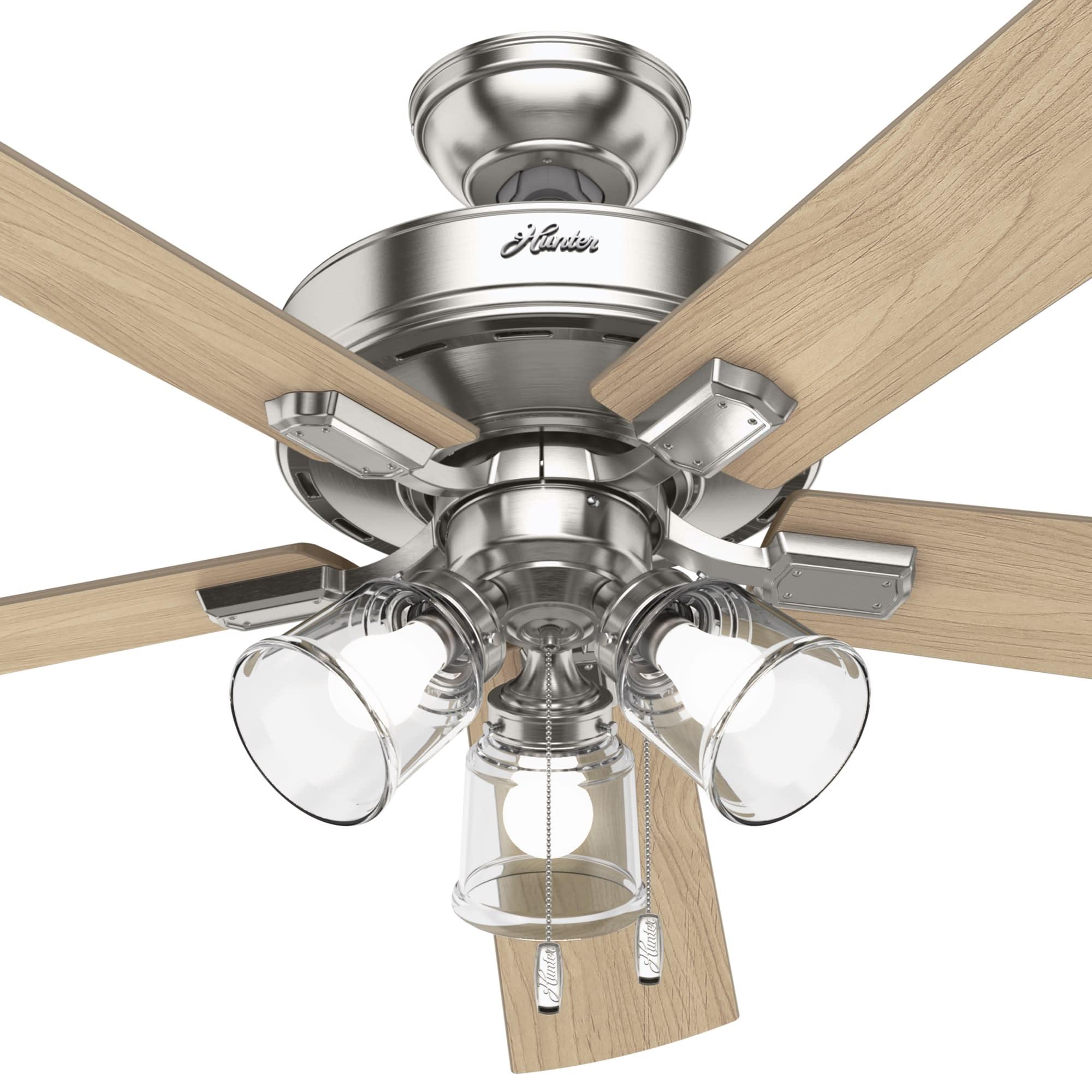 60" Crestfield 5 - Blade Ceiling Fan with Pull Chain and Light Kit Included