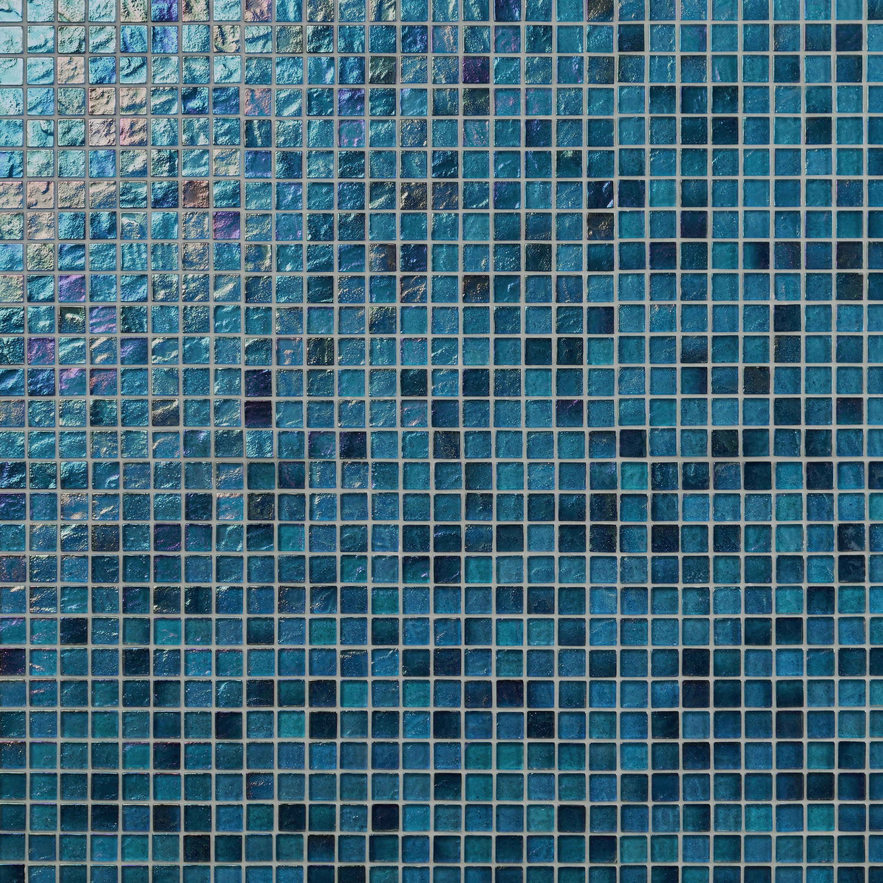 Speckle 11.73" x 11.73" Iridescent 1" Squares Glass Mosaic Wall Tile (0.95 Sq. Ft. / Sheet)