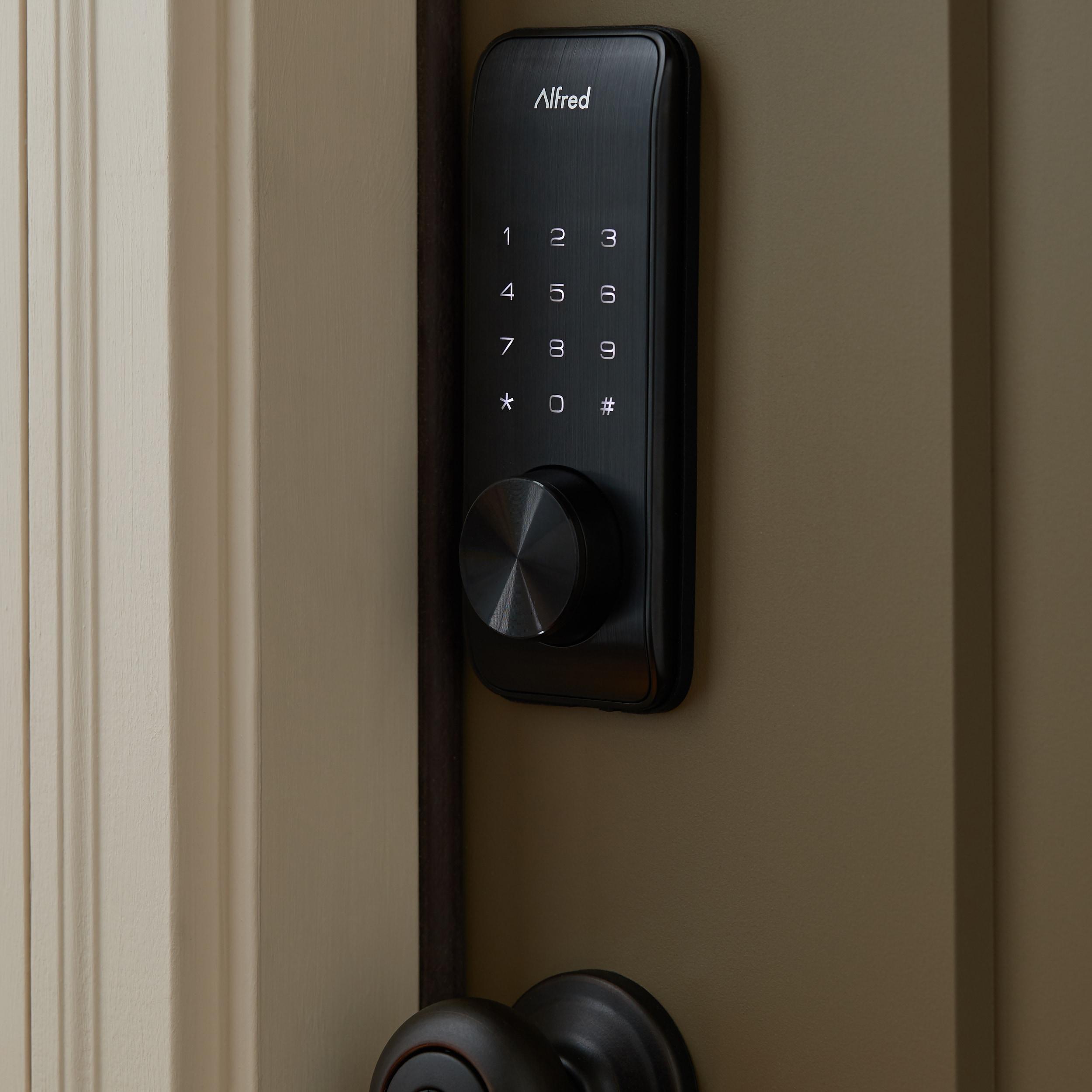 Black Electronic Smart Deadbolt with Touchscreen Keypad