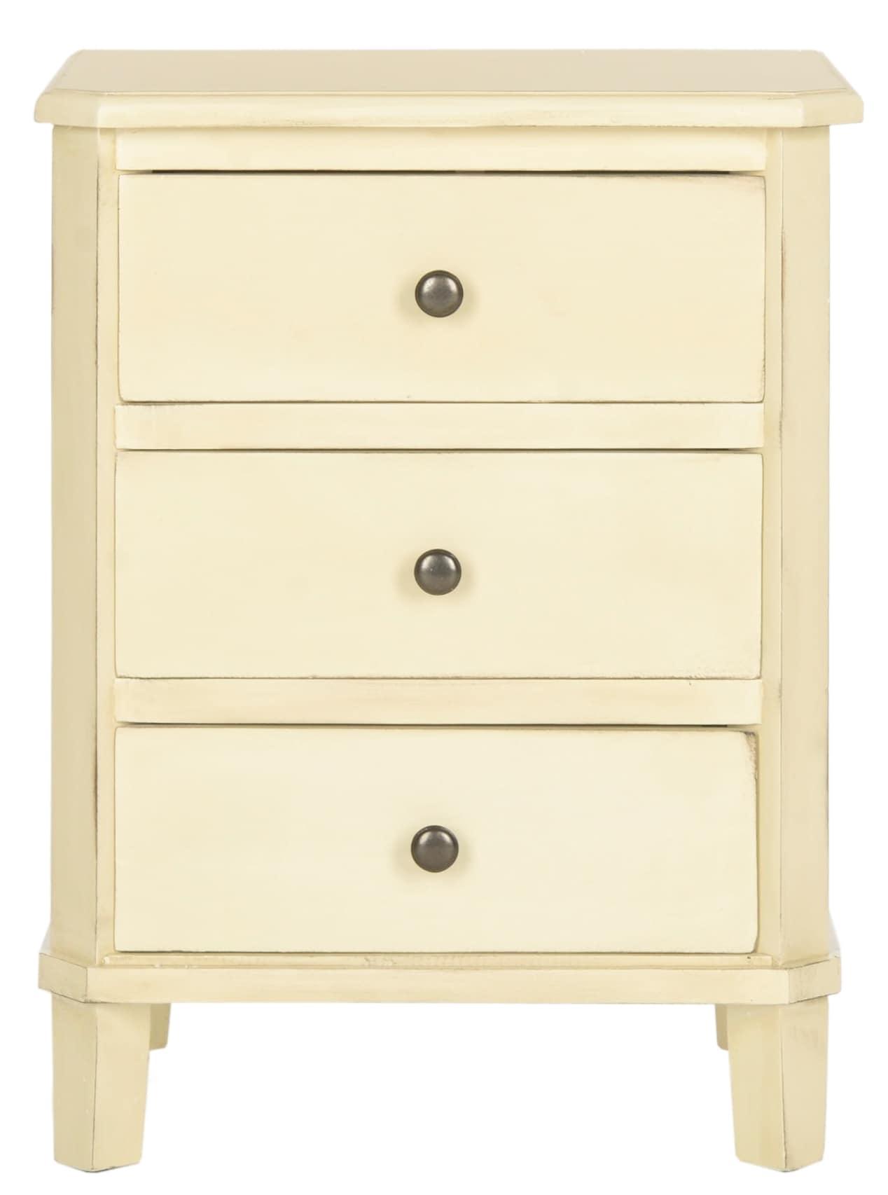 Joe Nightstand with Storage Drawers - Barley - Safavieh.