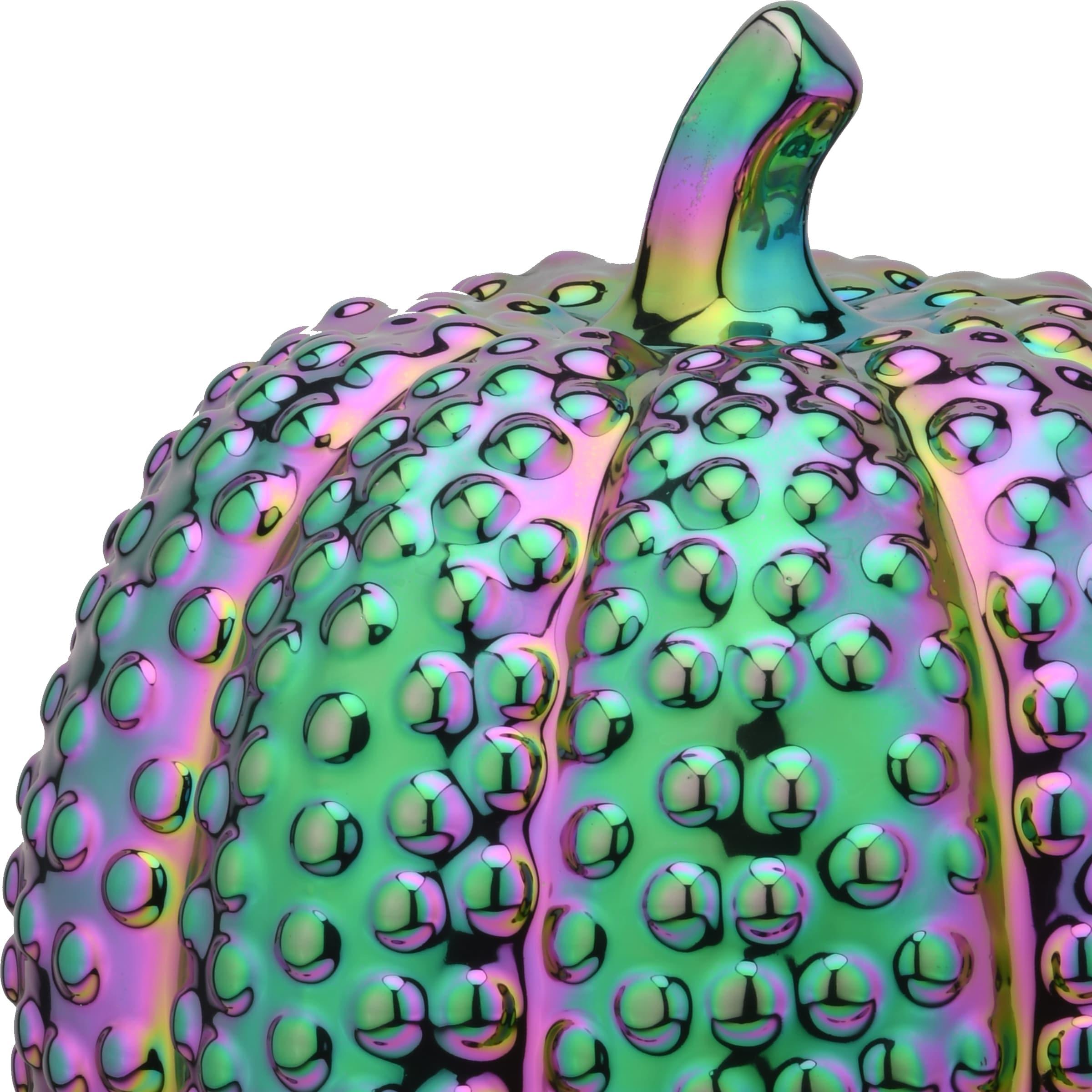 10" Iridescent Pumpkin Décor - National Tree Company
