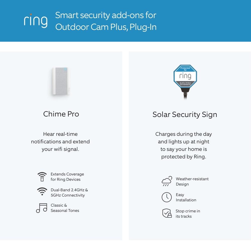 Ring Floodlight Cam Wired Plus Security Camera - Black: Wi-Fi, Motion Detection