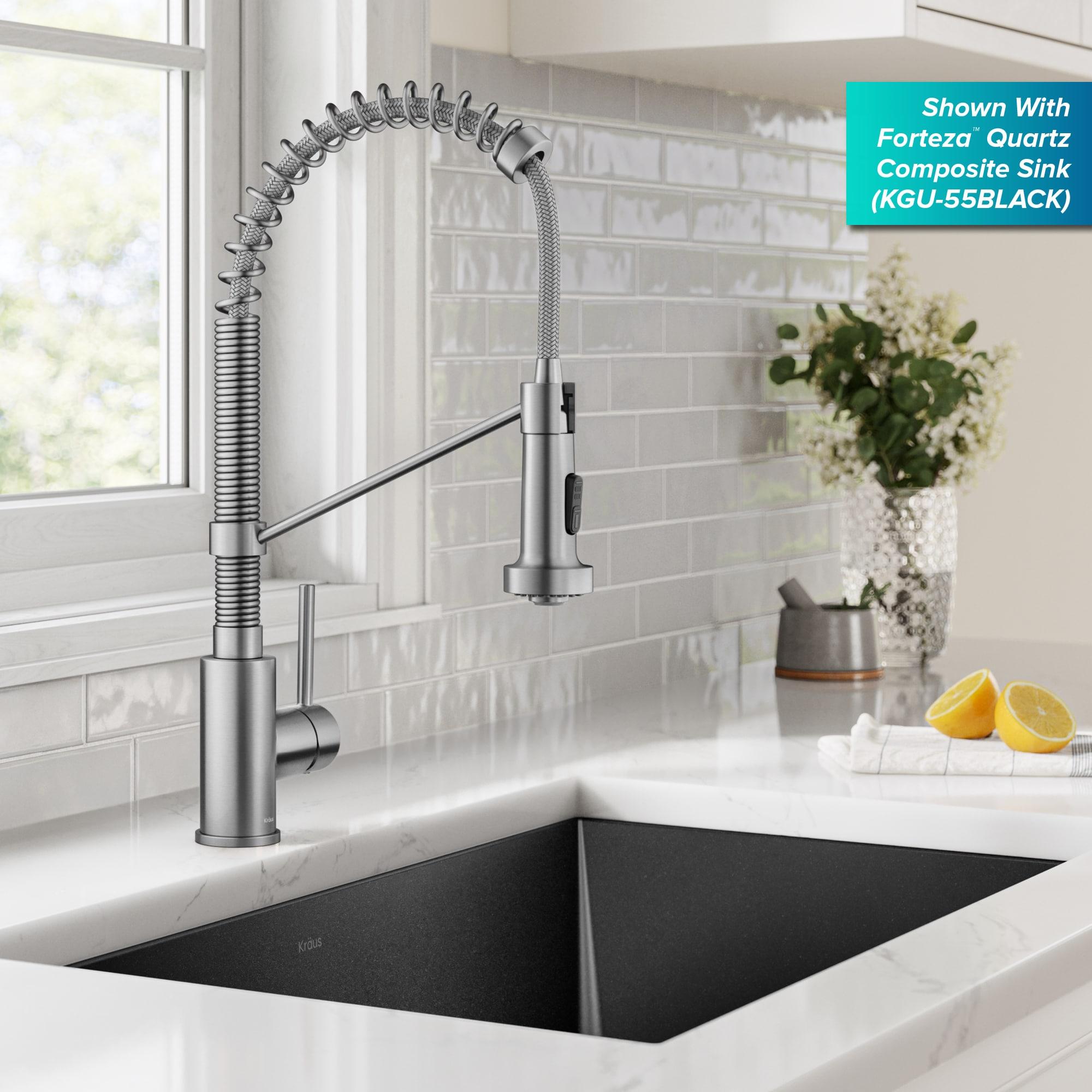 KRAUS Bolden Commercial Style 2-Function Single Handle Pull Down Kitchen Faucet