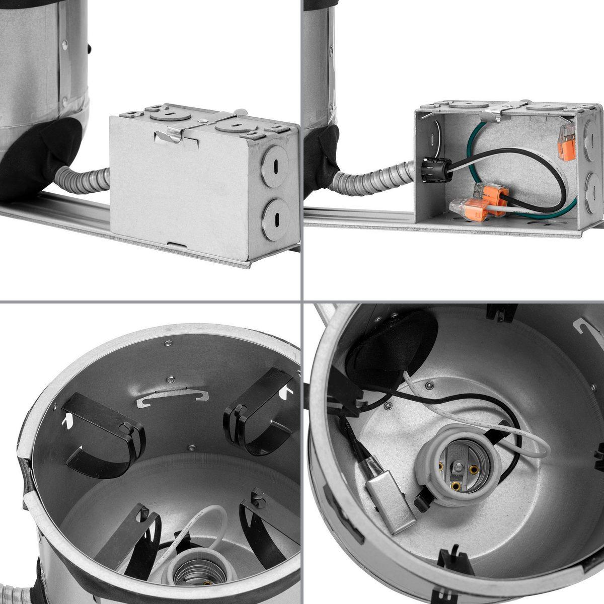 Progress Lighting P806s-N-Md-Icat Medium (E26) New Construction Housing For 6" Trims