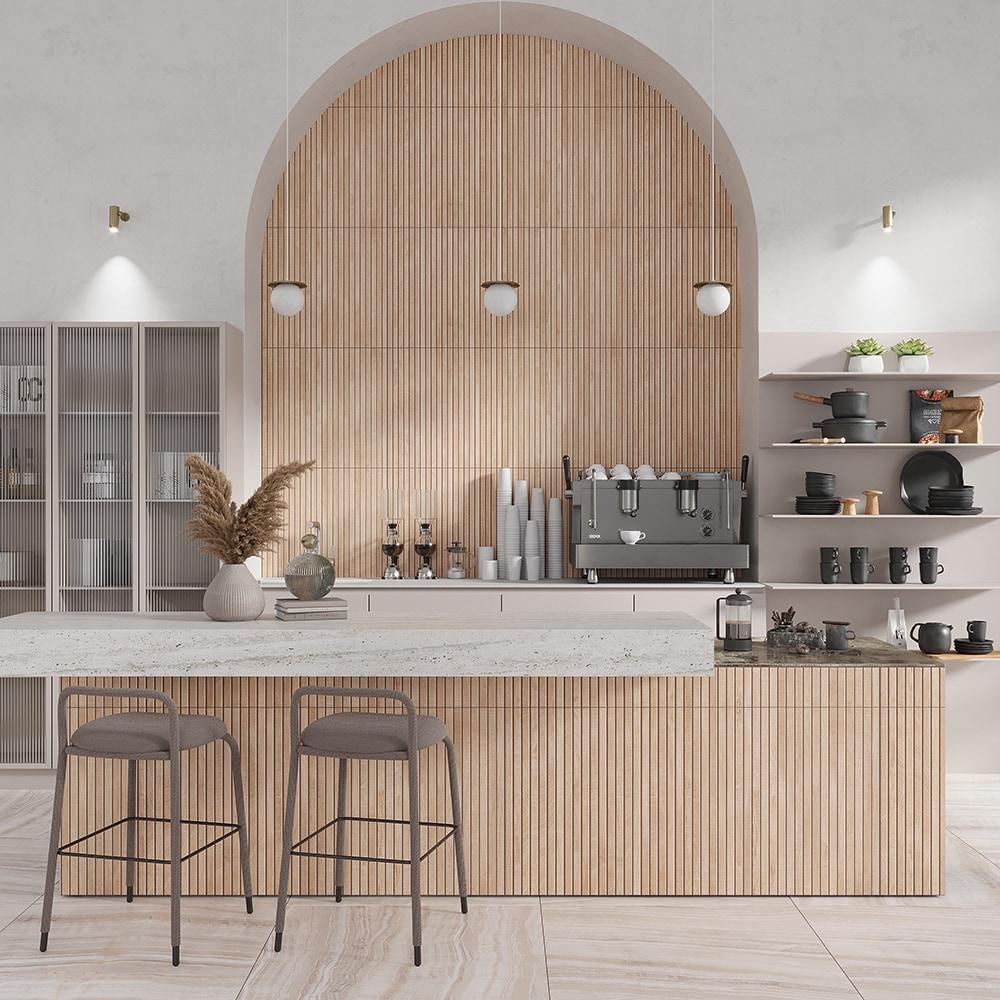 Apollo Tile Bois Ribbon 23.77" x 47.25" Matte Natural Porcelain Deco Wall and Floor Tile 15.49 sqft/case 2-pack