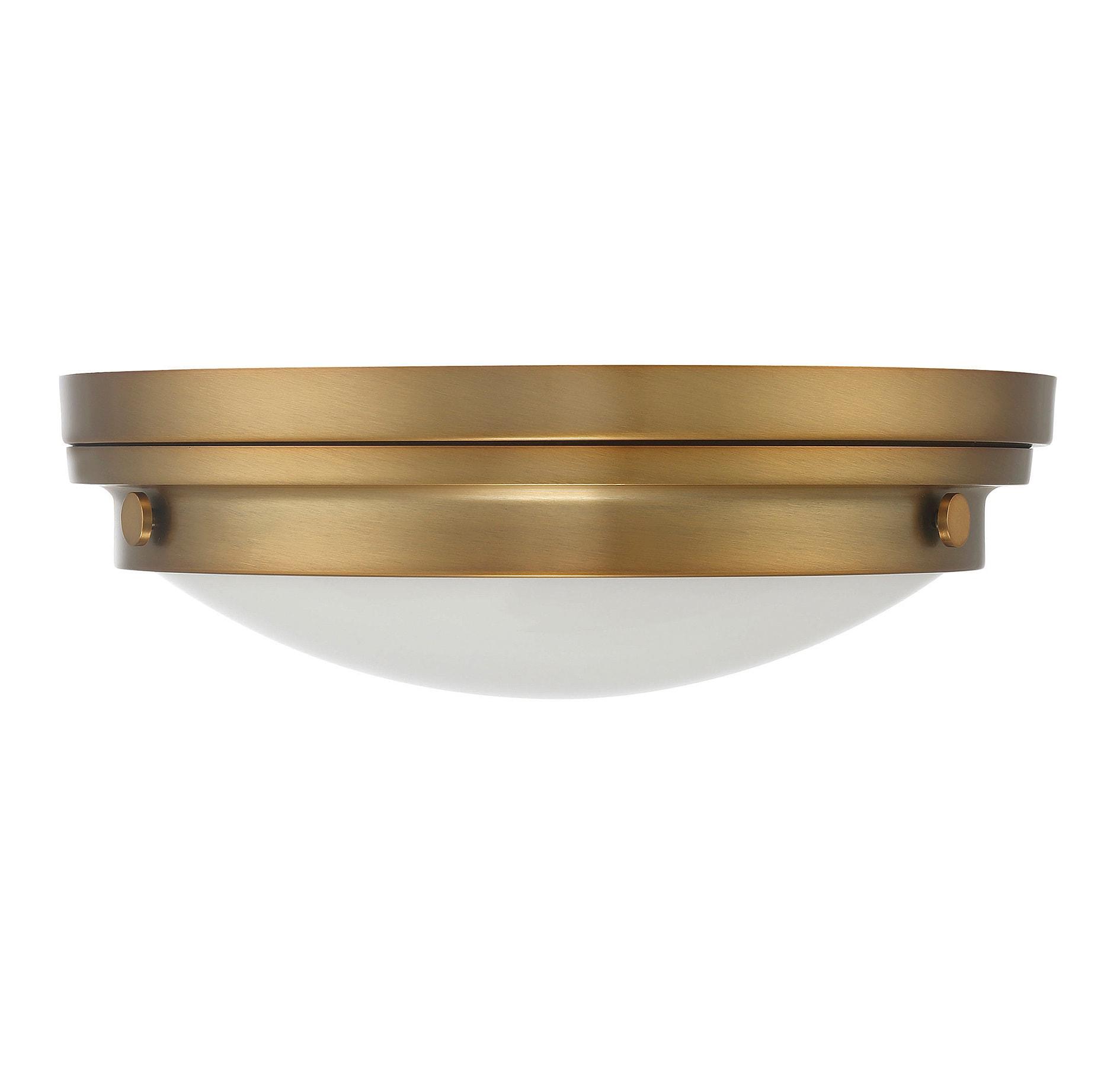 Savoy House Lucerne 3 - Light Flush Mount in  Warm Brass