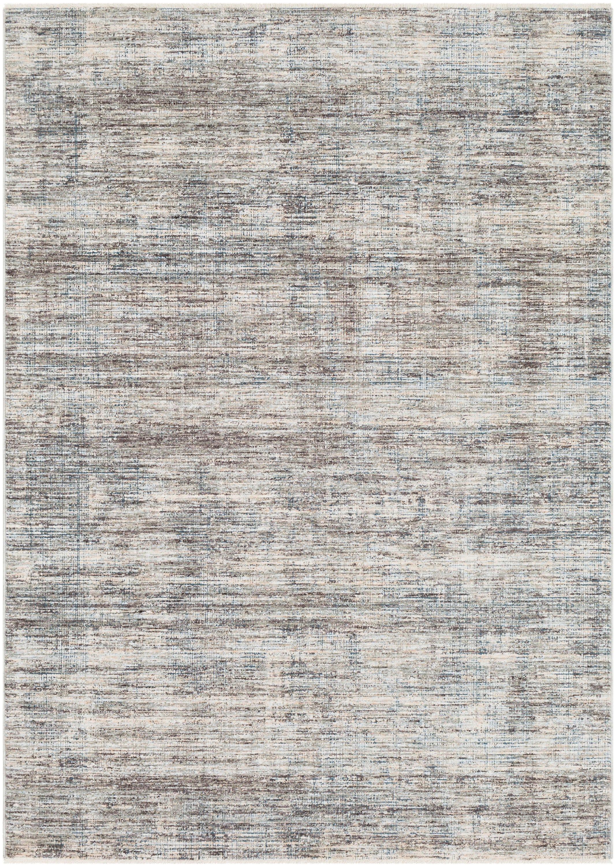 Presidential Gray Synthetic 94x120 Stain-Resistant Area Rug