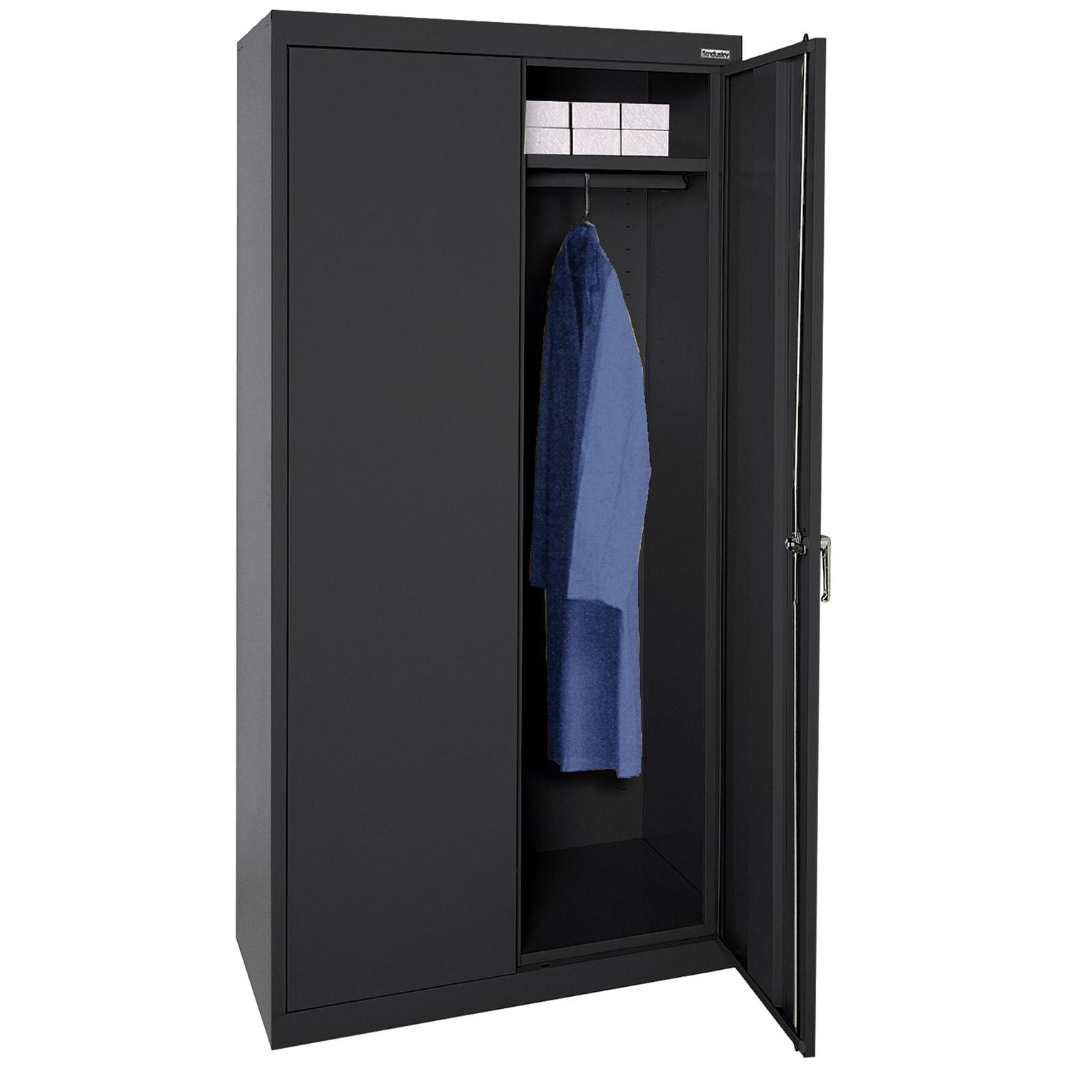 Classic Sandusky Lee 36" W x 24" D x 72" H Steel Wardrobe Cabinet with Adjustable Shelf by Sandusky