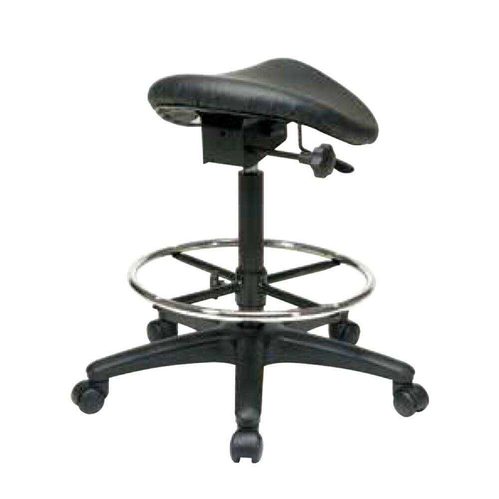 Office Star Products Backless Stool with Saddle Seat