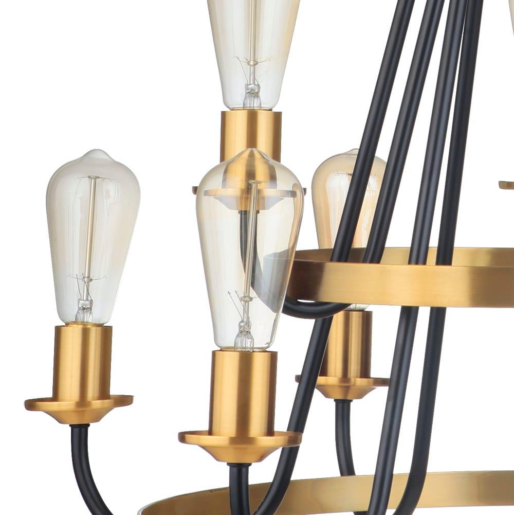 50329-FBSB-Craftmade Lighting-Randolph - 9 Light Chandelier In Transitional/Modern and Contemporary Style-27 Inches Tall and 26 Inches Wide-Flat