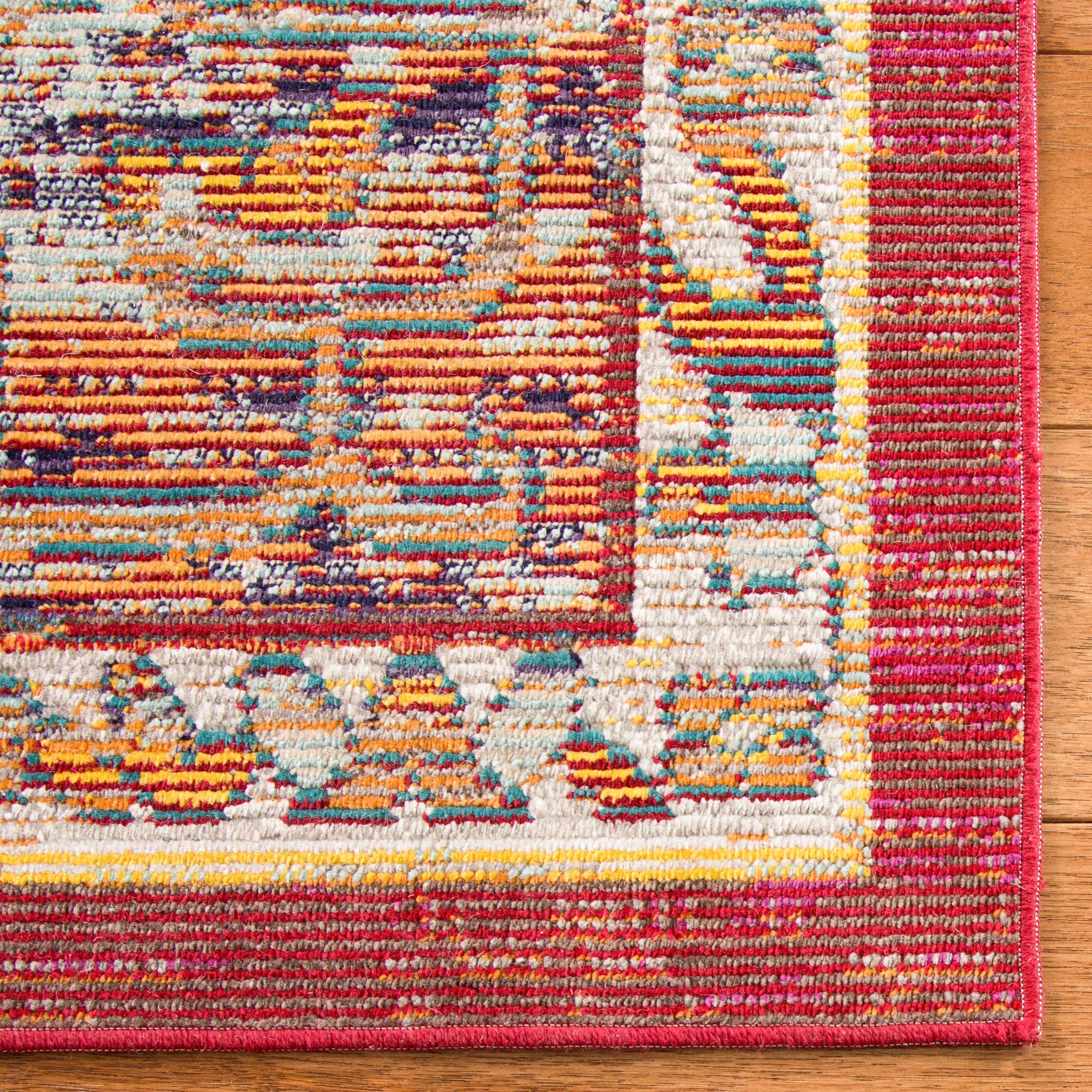 Crystal CRS500 Power Loomed Area Rug - Orange/Light Blue - 11'x16' - Safavieh.