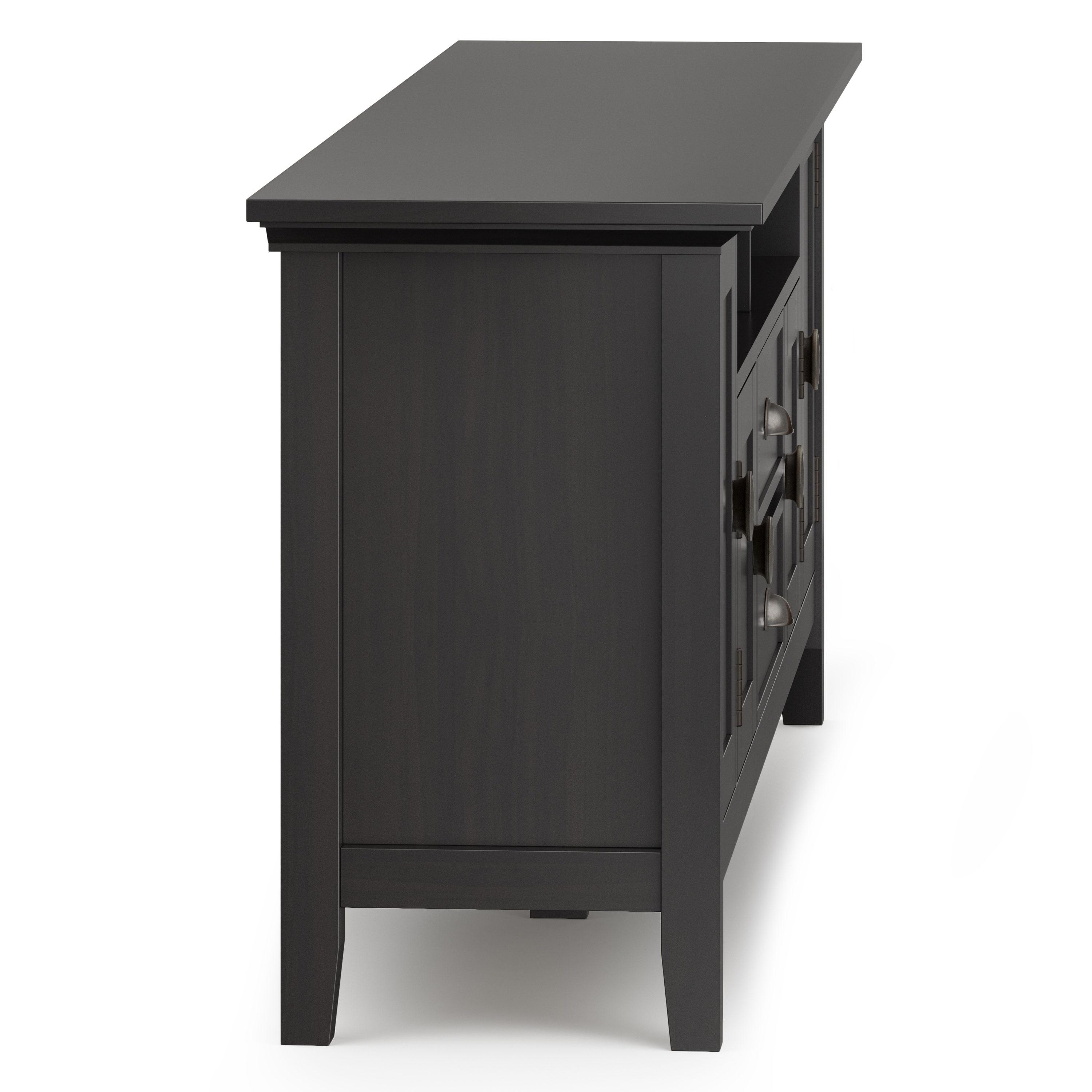 Simpli Home Redmond 72"W Solid Wood TV Stand for TVs up to 80" with Storage Cabinets