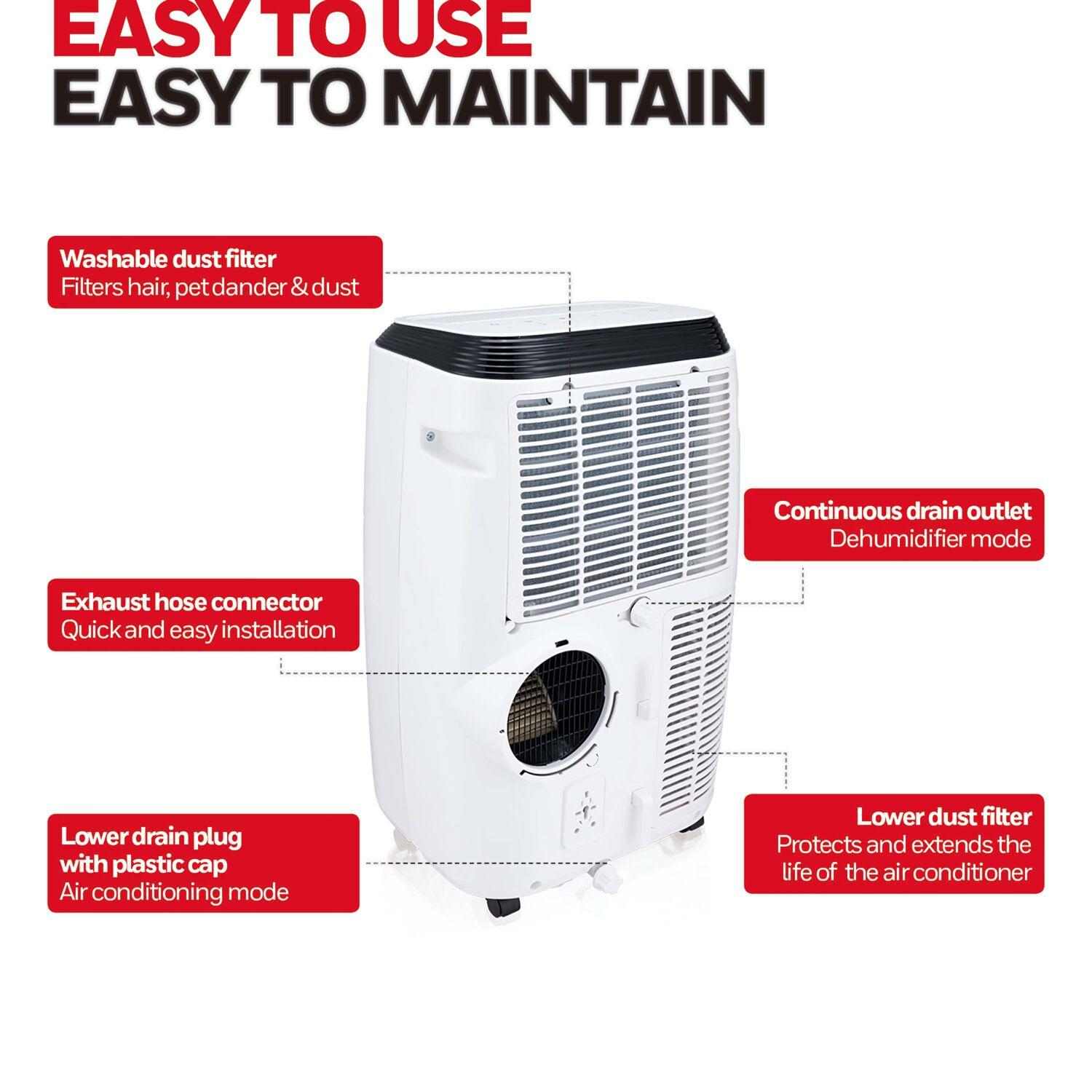 Honeywell 6,000 BTU DOE Portable Air Conditioner with Remote, 115V for up to 450 Sq. Ft. in White