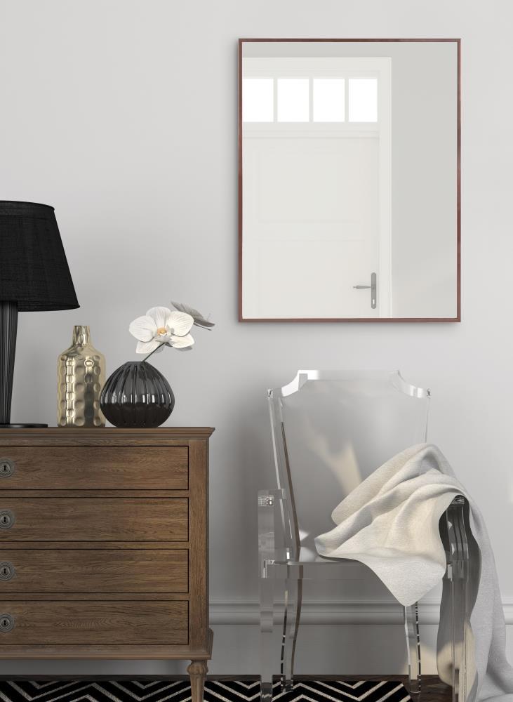 Kate & Laurel All Things Decor 18.7" x 24.7" Rhodes Rectangle Wall Mirror Bronze : Modern Beveled, No Assembly Required