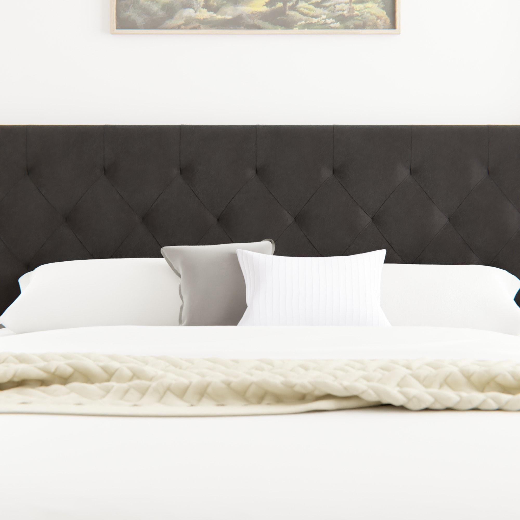 Jane Adjustable Velvet Upholstered Headboard - Brookside Home