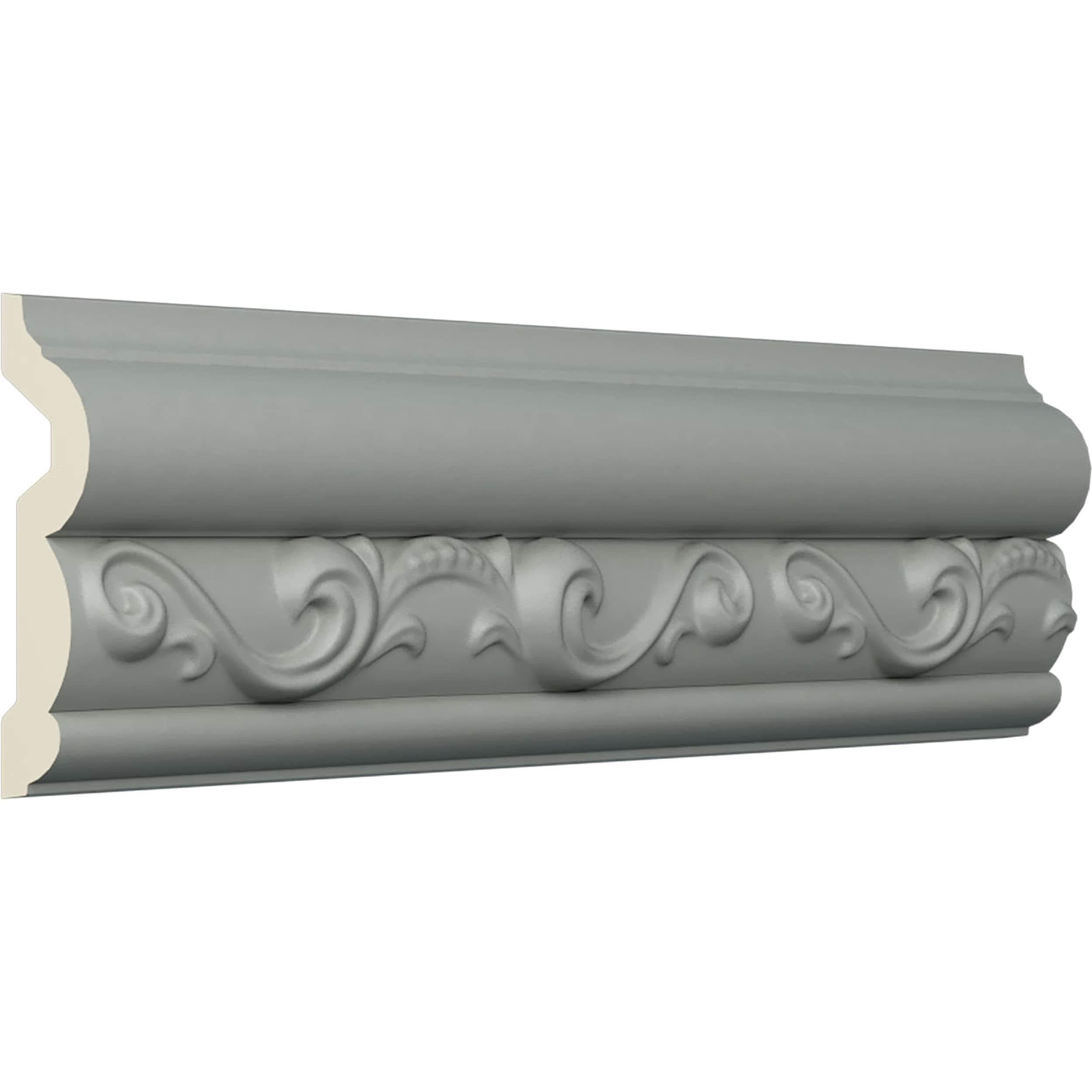 Ekena Millwork 3 1/8"H x 7/8"P x 94 1/2"L, (5 7/8" Repeat), Caputo Chair Rail (12-Pack)