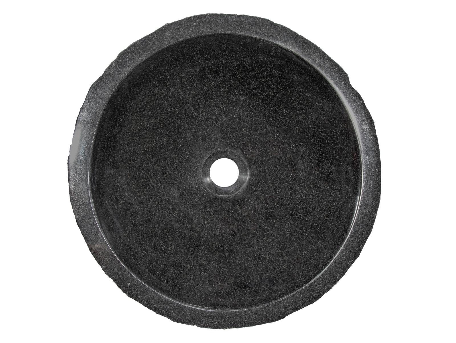 Eden Bath 16.5'' Black/Gray Stone Circular Bathroom Sink