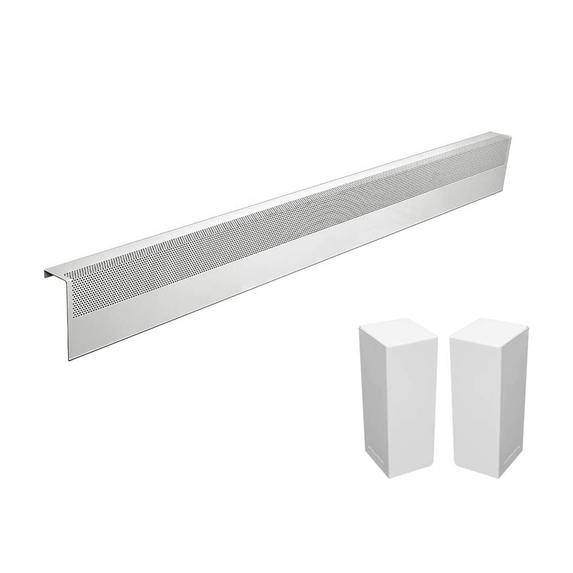 Baseboarders Baseboarders Basic Steel Easy Slip-On Baseboard Heater Cover Coupler - White