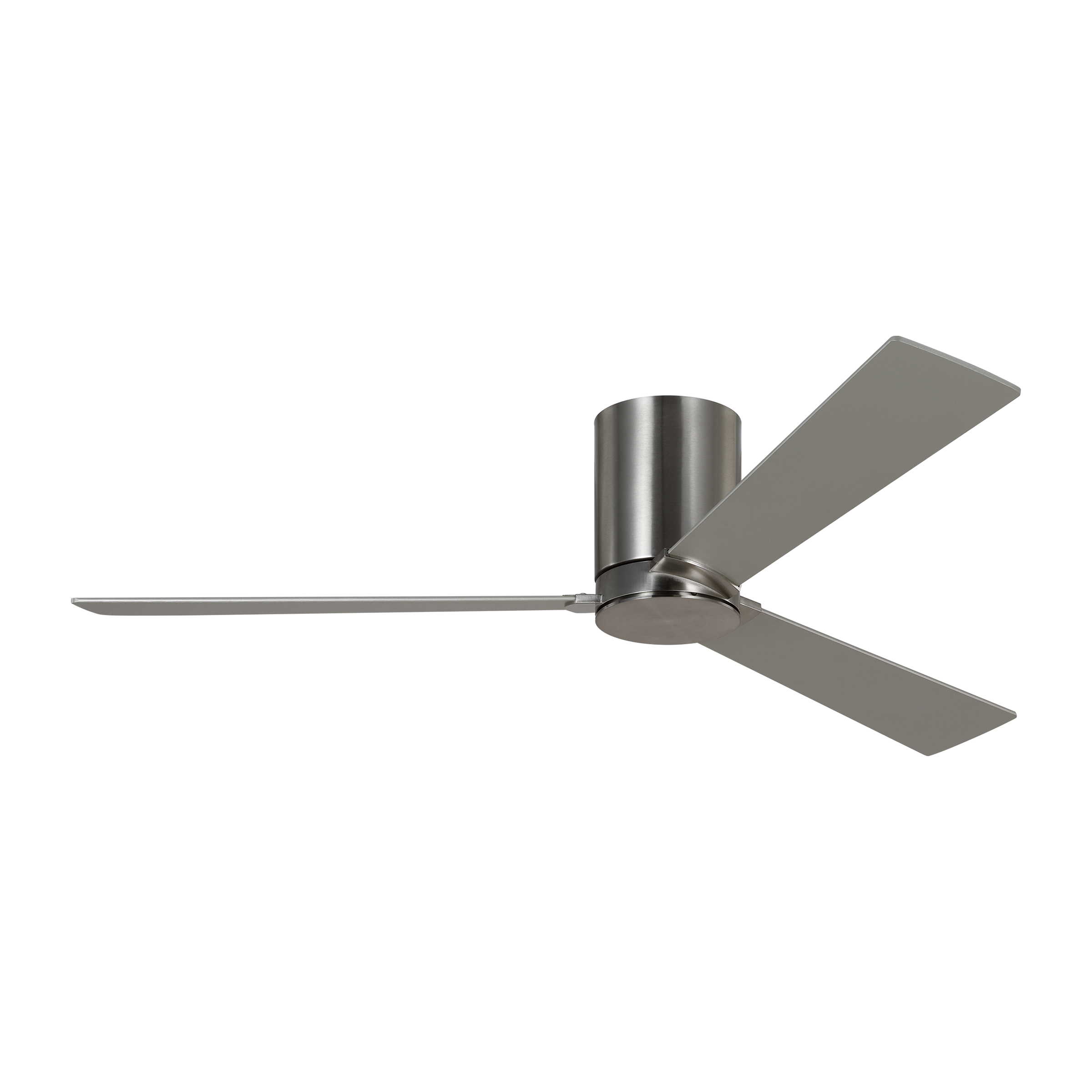 Brushed Steel 52" Ceiling Fan with Reversible Walnut Blades