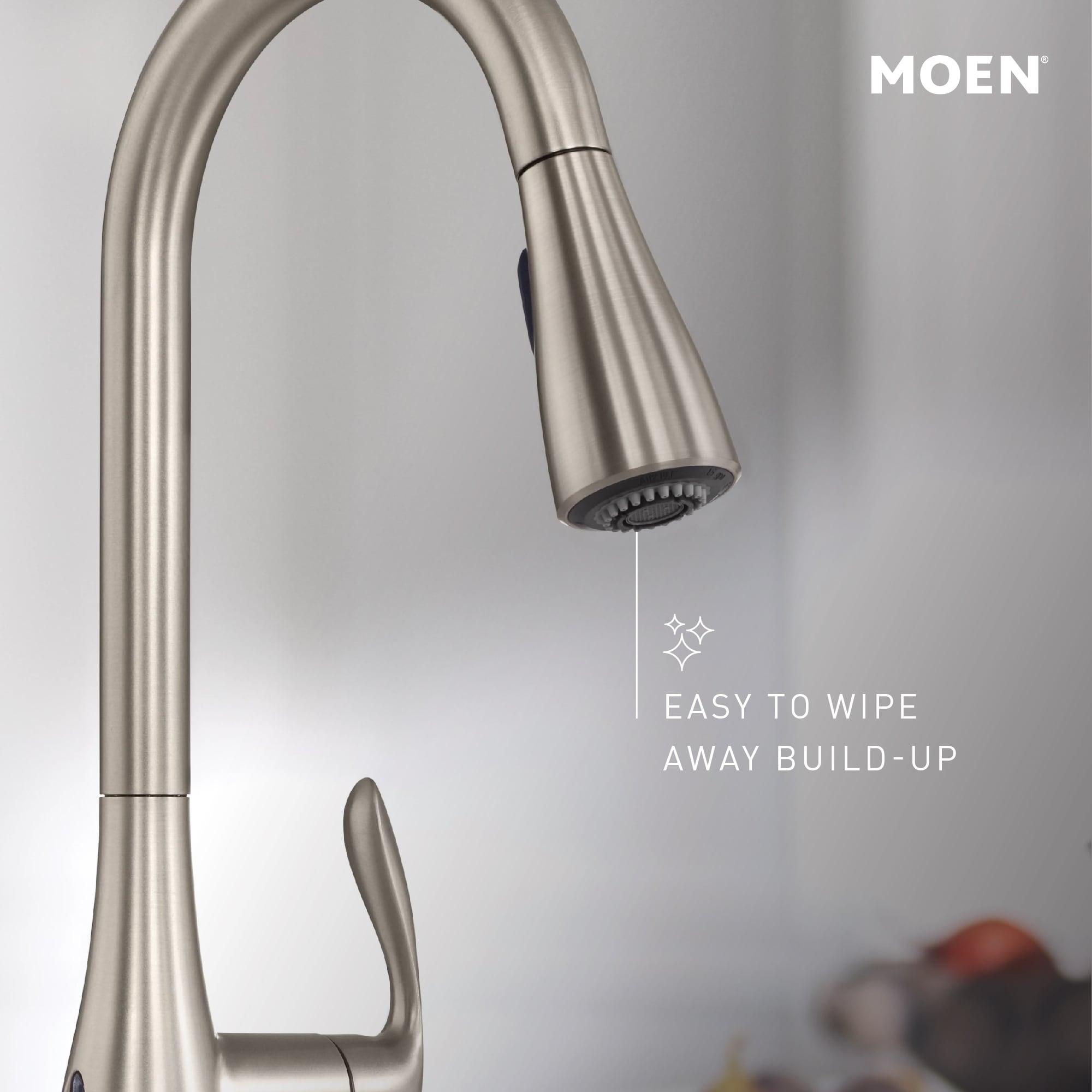 Moen Edwyn 87028BL Matte Black 1-Handle Deck-Mount Pull-Down Handle Kitchen Faucet (Deck Plate Included)