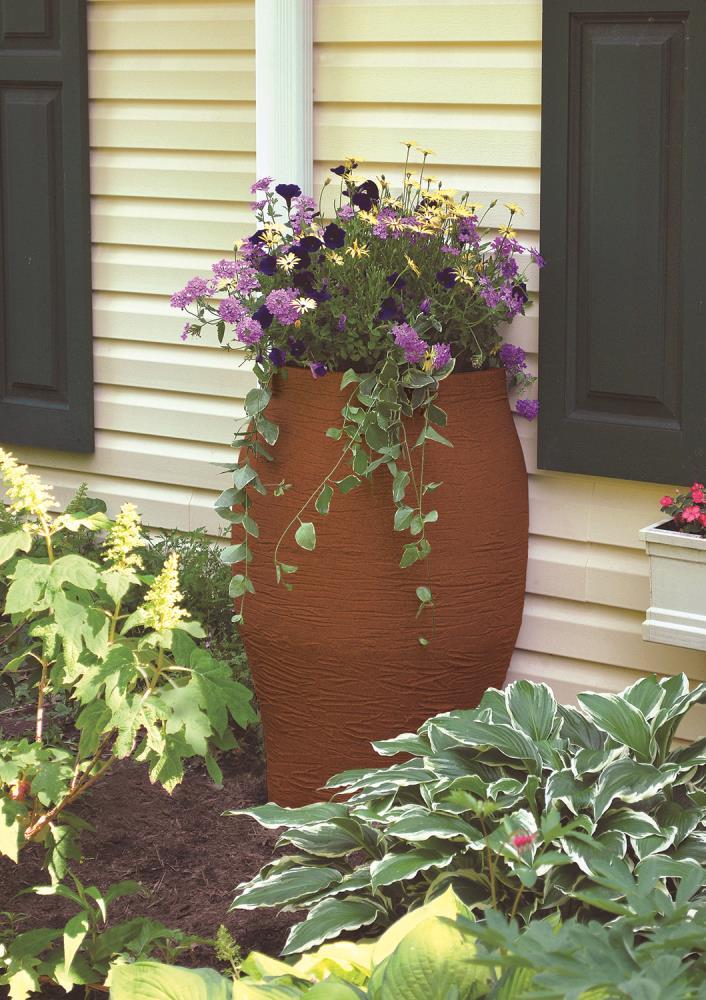 EMSCO Group EMSCO Group Weather Resistant Plastic Rain Barrel and Hose with Diverter Kit