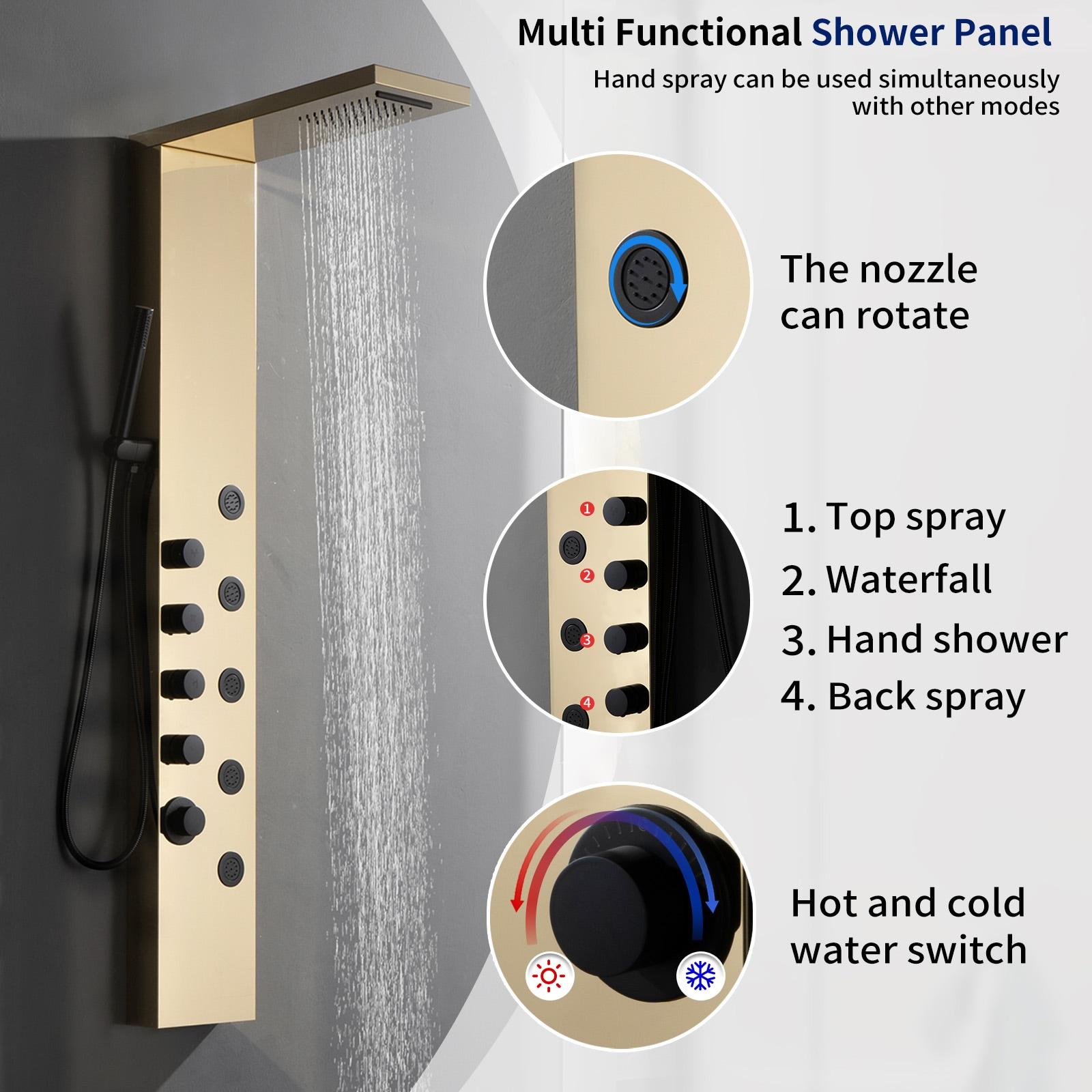 57.99'' Shower Panel with Fixed Shower Head