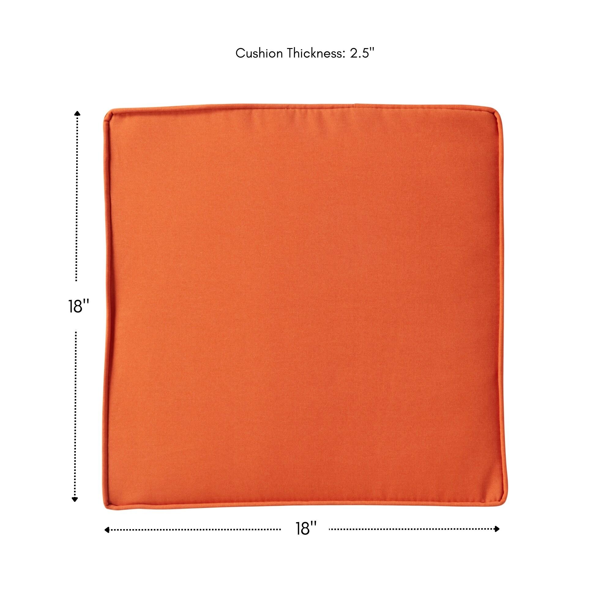 Greendale Home Fashions 18 x 18 in. Rust Square Outdoor Chair Pad (Set of 2)