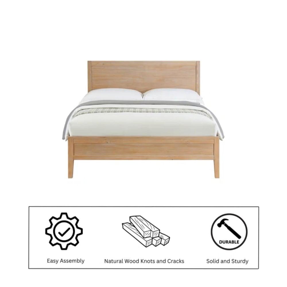 Arden Platform Queen Bed Frame, 6 Drawers, Ample Storage, Sleek Design, Durable Wood, Modern/Rustic/Traditional/Boho Style, 56 in. W x 18 in. D x 36 in. H, panel furniture