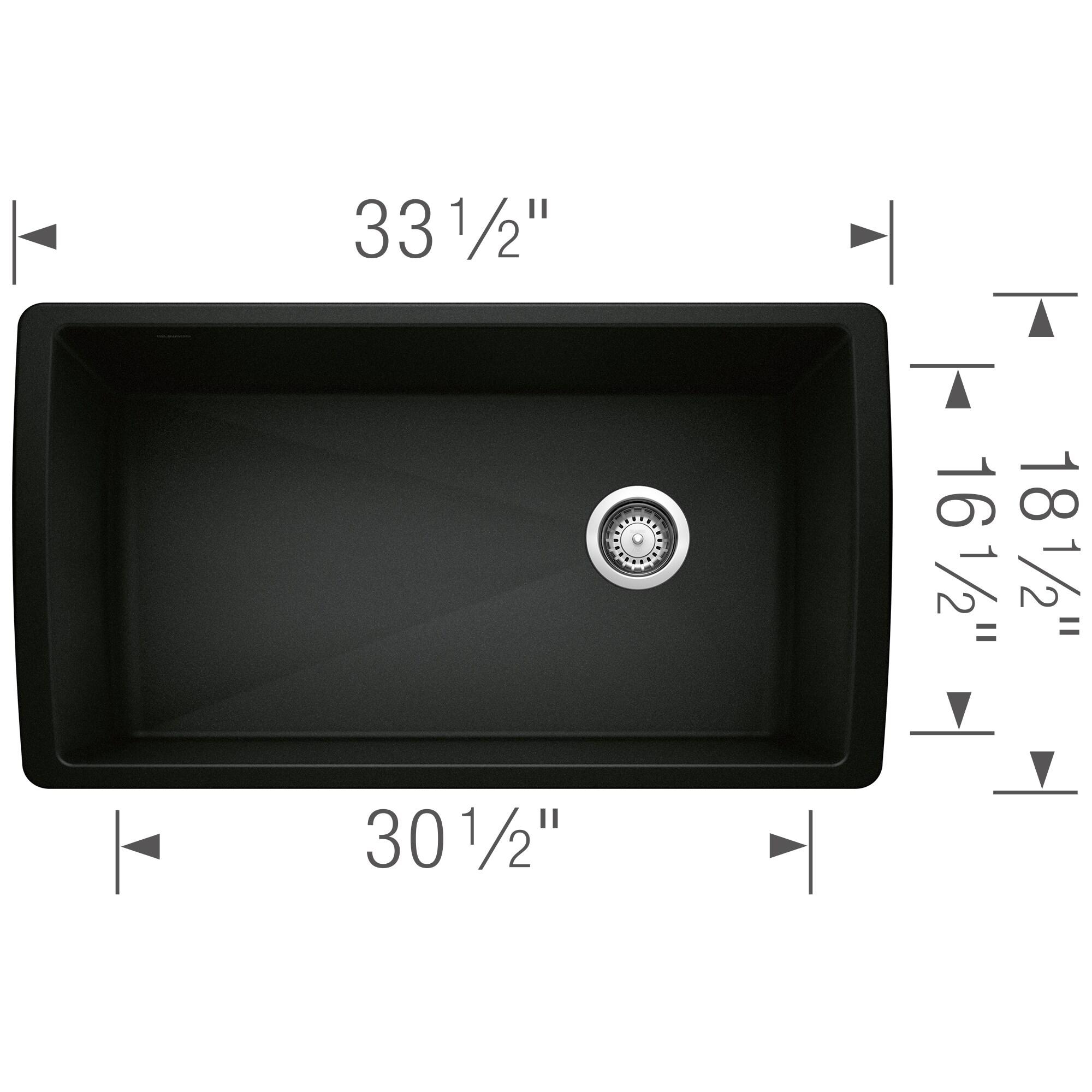 Diamond SILGRANIT 33" Super Single Undermount Kitchen Sink