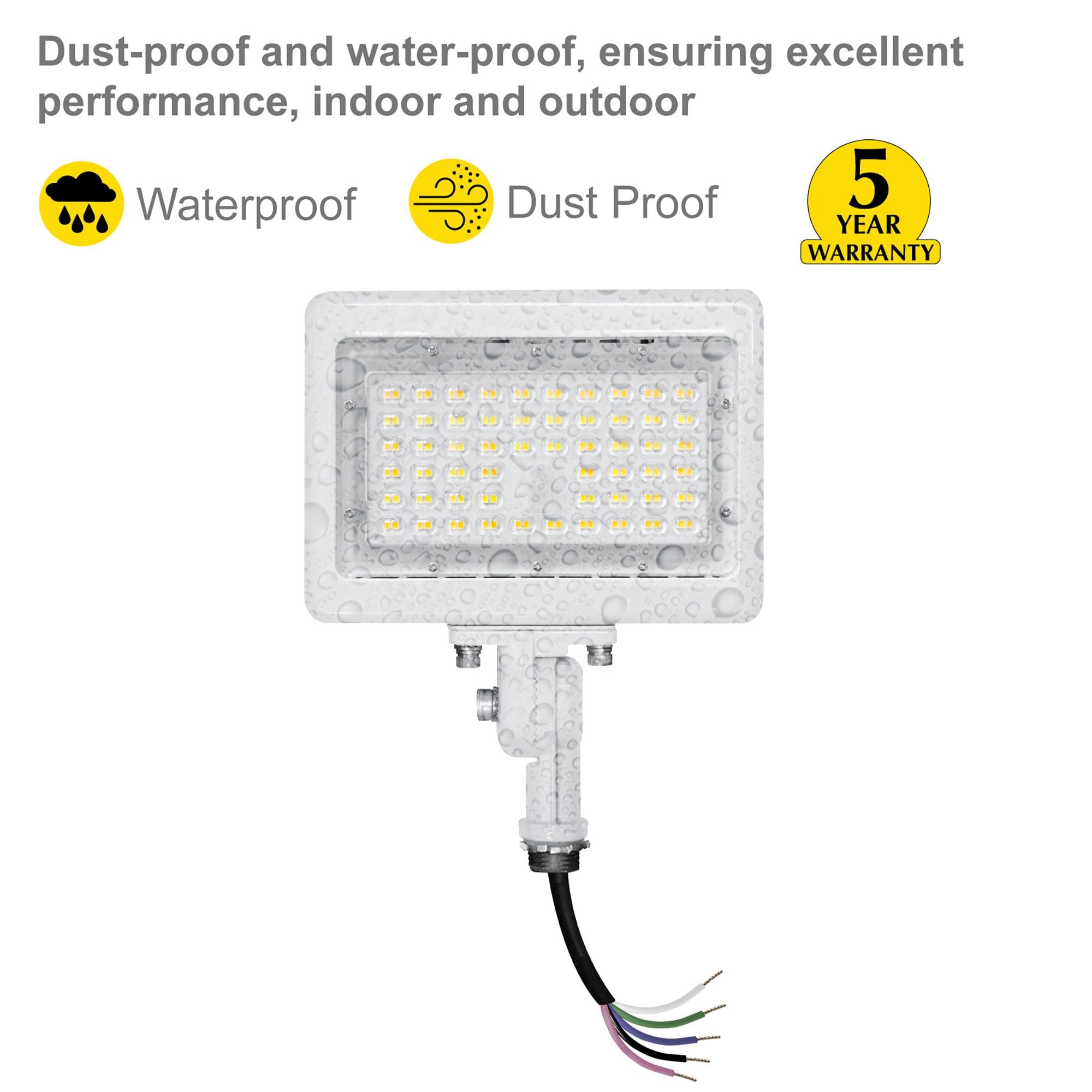 LED Flood Light 50W 7050 Lumens Outdoor Adjustable Knuckle Mount Security Light  3CCT