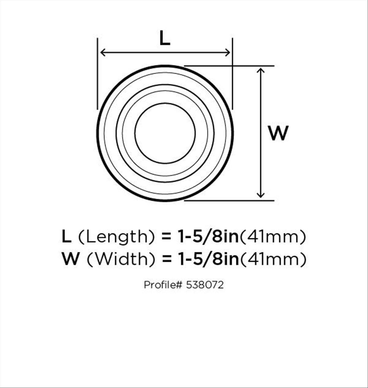 Amerock Kane 1-5/8 inch (41mm) Diameter Oil-Rubbed Bronze Cabinet Knob