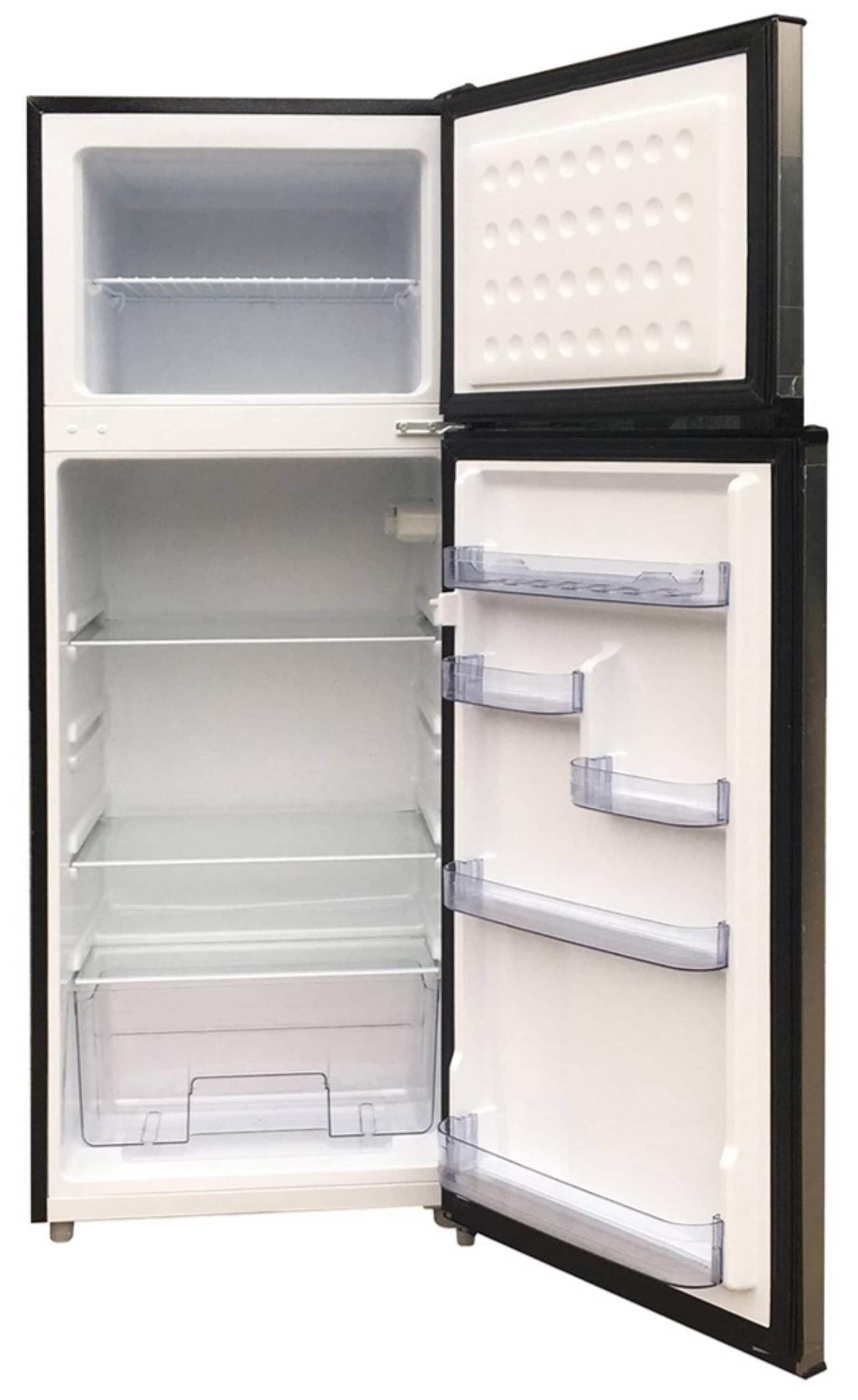 Frigidaire 7.5 cu ft top-Mount Refrigerator - Platinum: Stainless Steel, Freestanding, Adjustable Shelves, Reversible Door