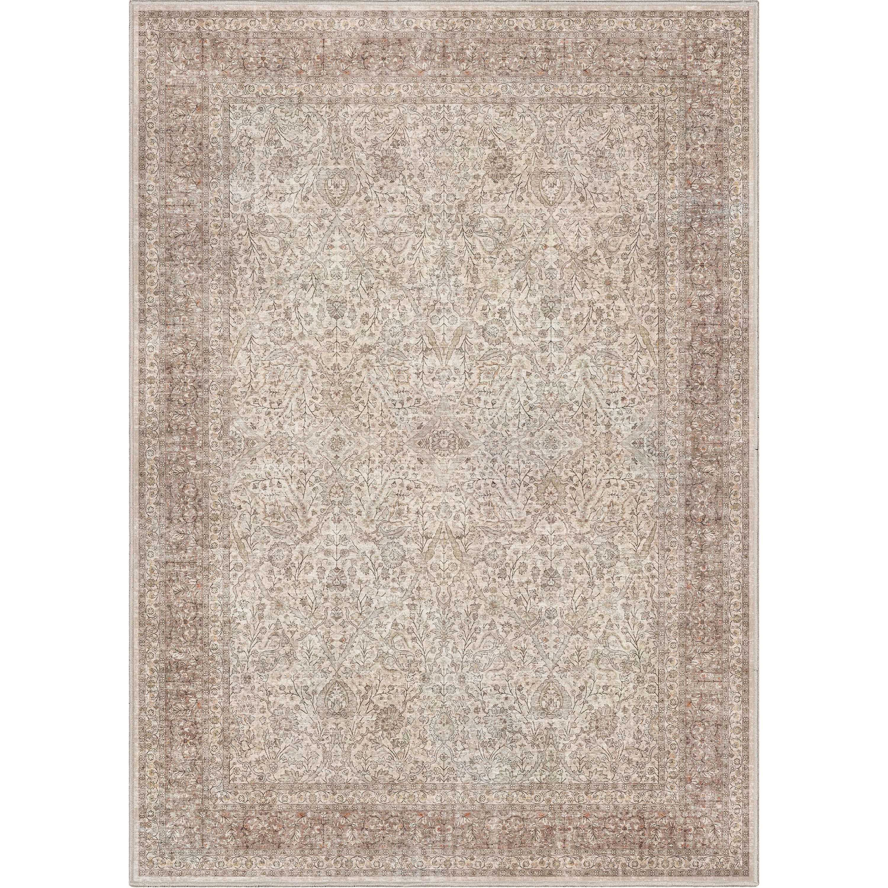 Well Woven Isolde Flatweave Vintage Oriental 5'3" x 7'3" Area Rug Beige