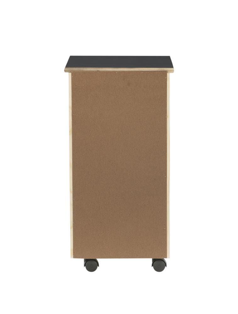 Cary Transitional 6 Drawer Solid Wood Rolling Storage Cart with Casters - Linon