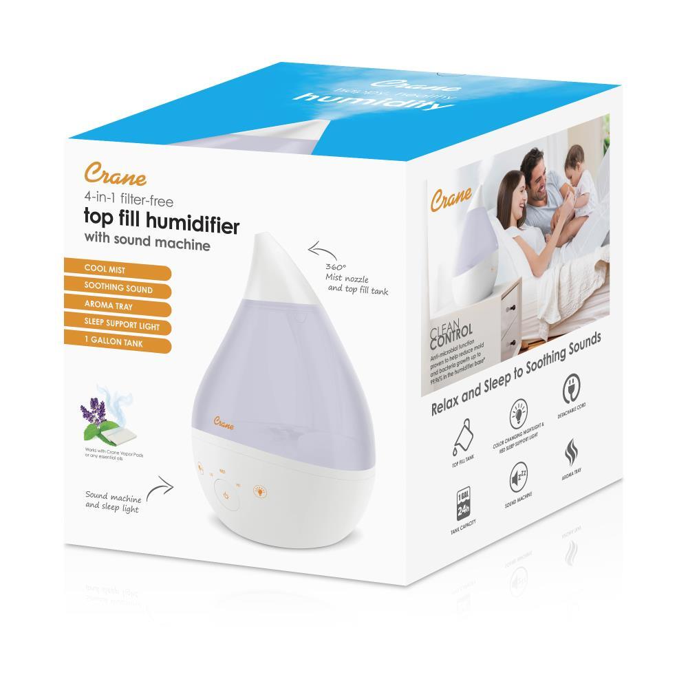 Drop 2.0 , 4-in-1 Cool-Mist Humidifier with Aroma Tray & Sound Machine