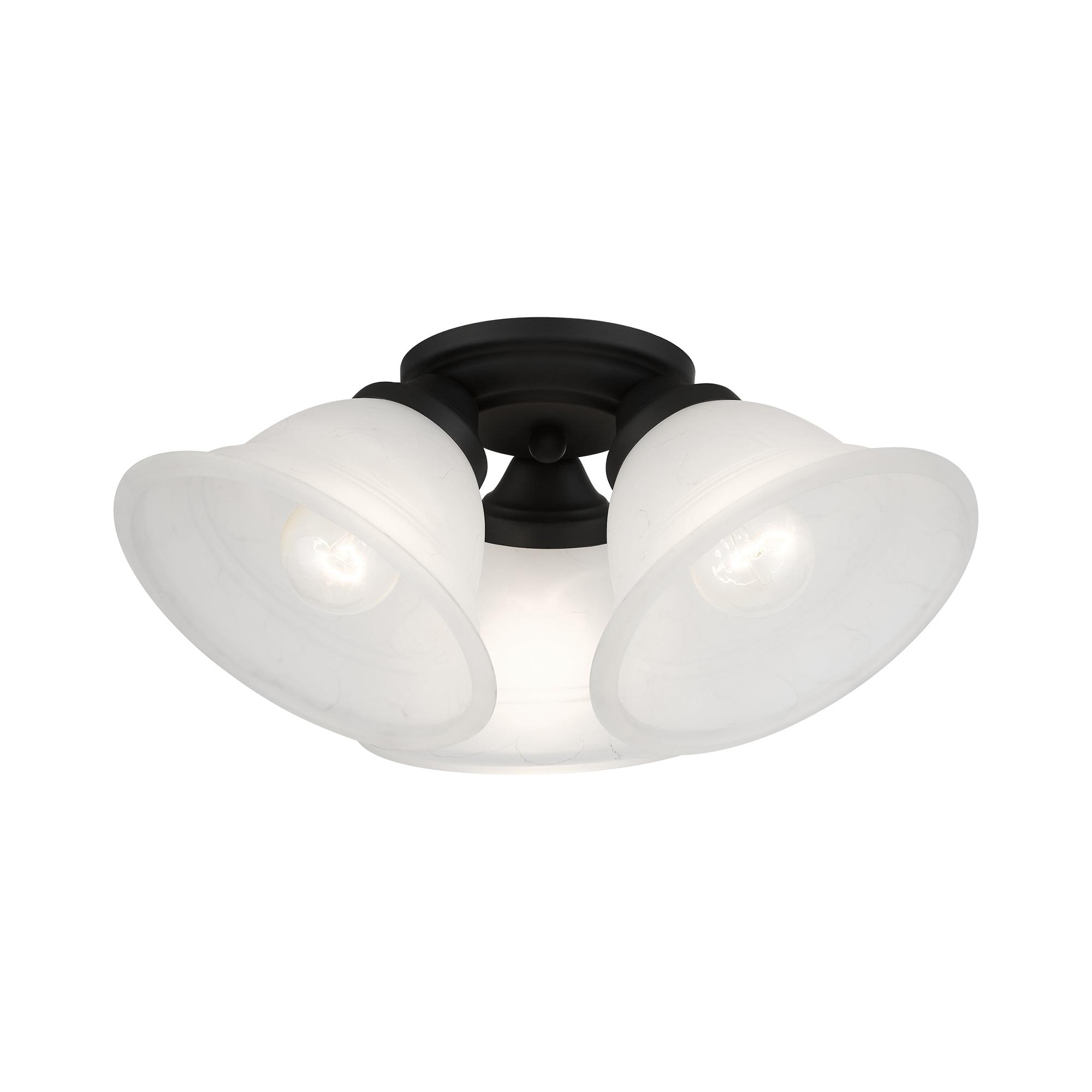 Livex Lighting Wynnewood 3 - Light Flush Mount in  Black