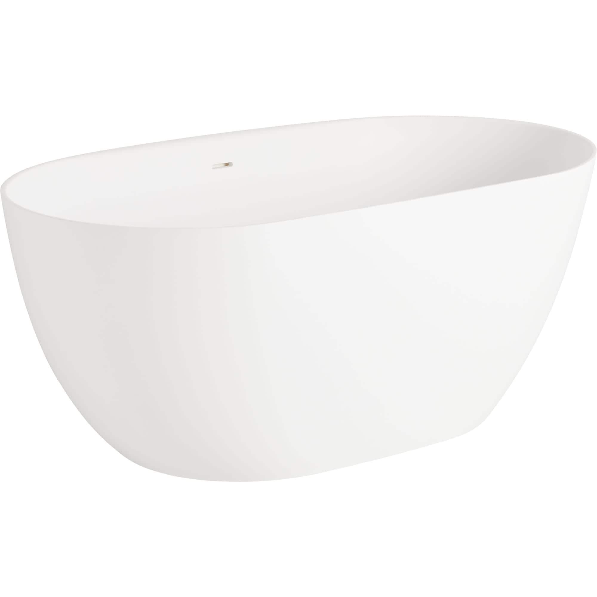 Signature Hardware Catino 59'' x 29'' Freestanding Soaking Solid Surface Bathtub