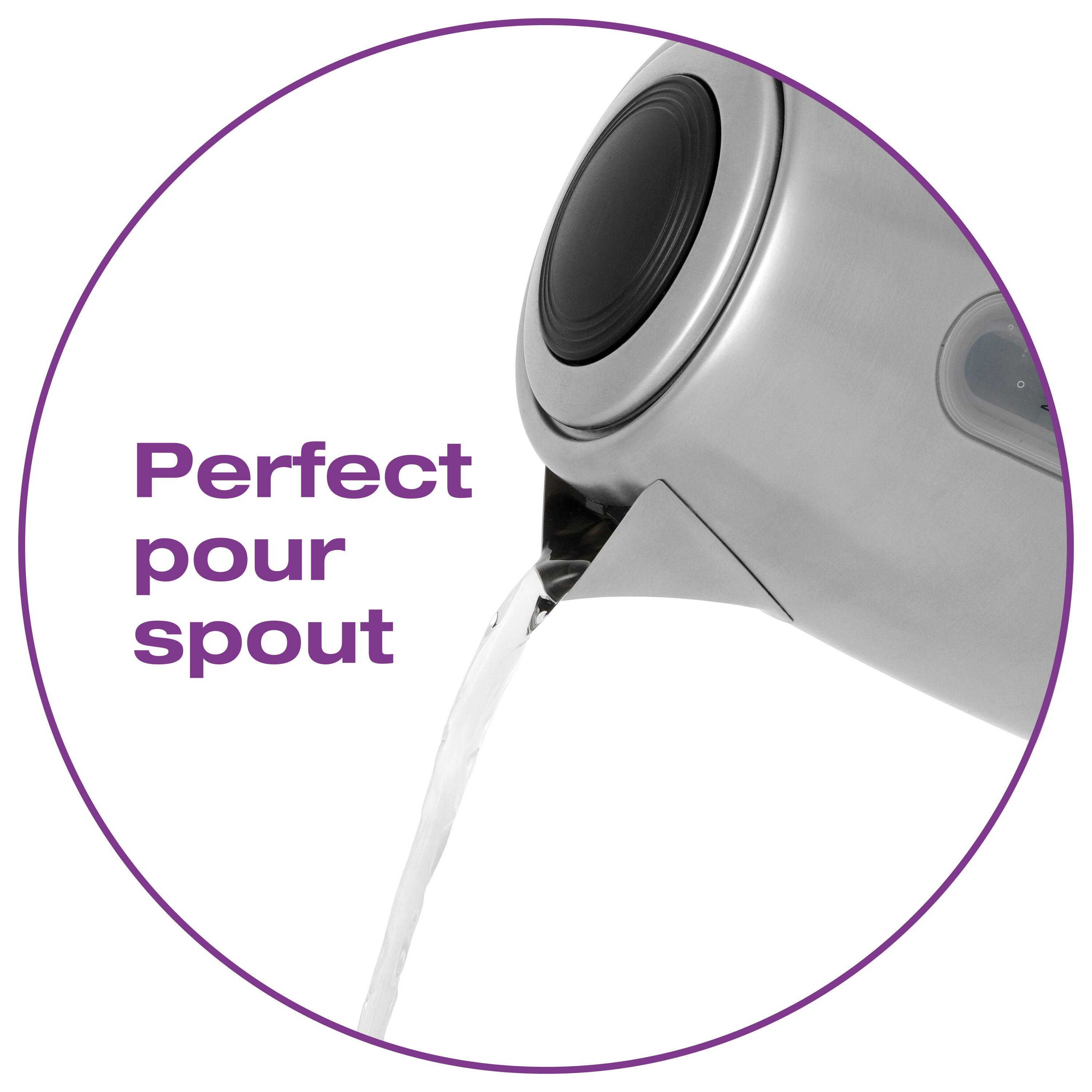 Salton 1.8 Qt. Stainless Steel Electric Tea Kettle