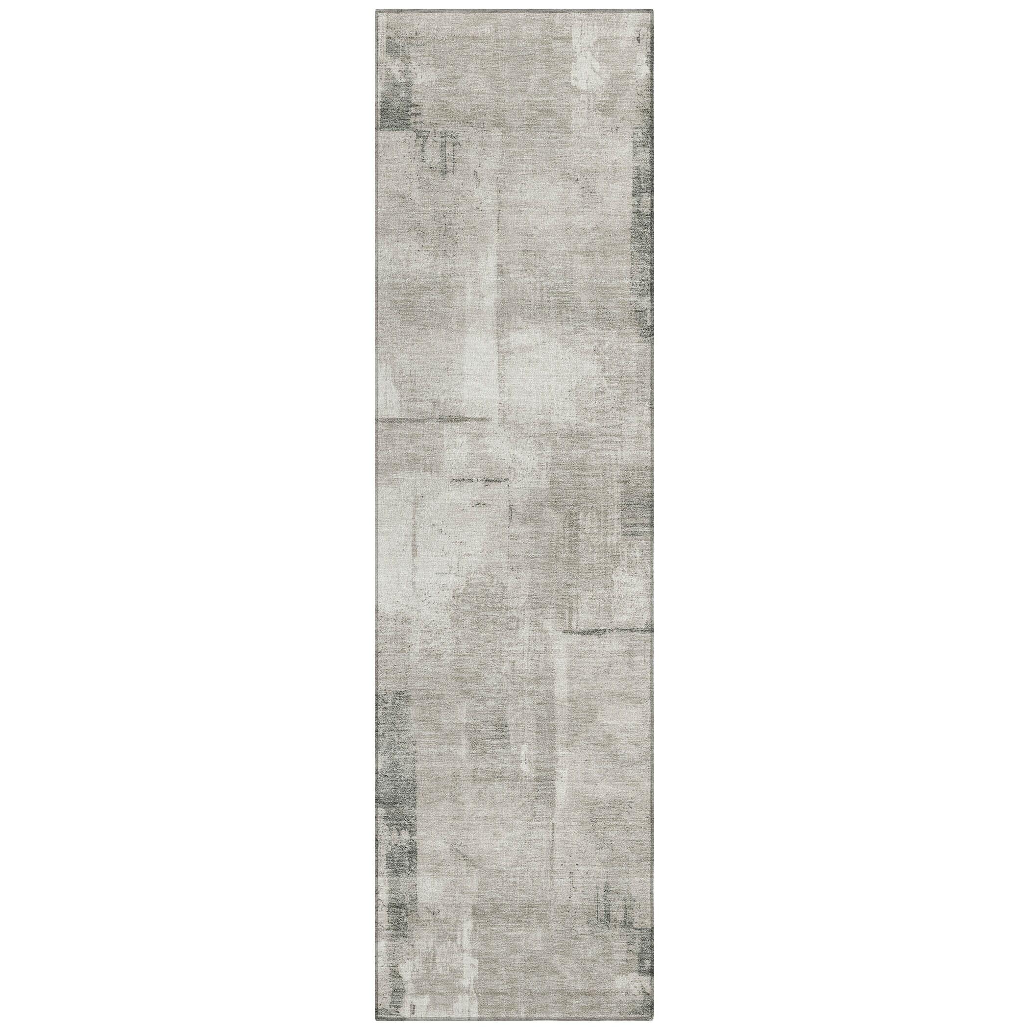 Machine Washable Indoor/Outdoor Cinead ACN1714 Beige Rug