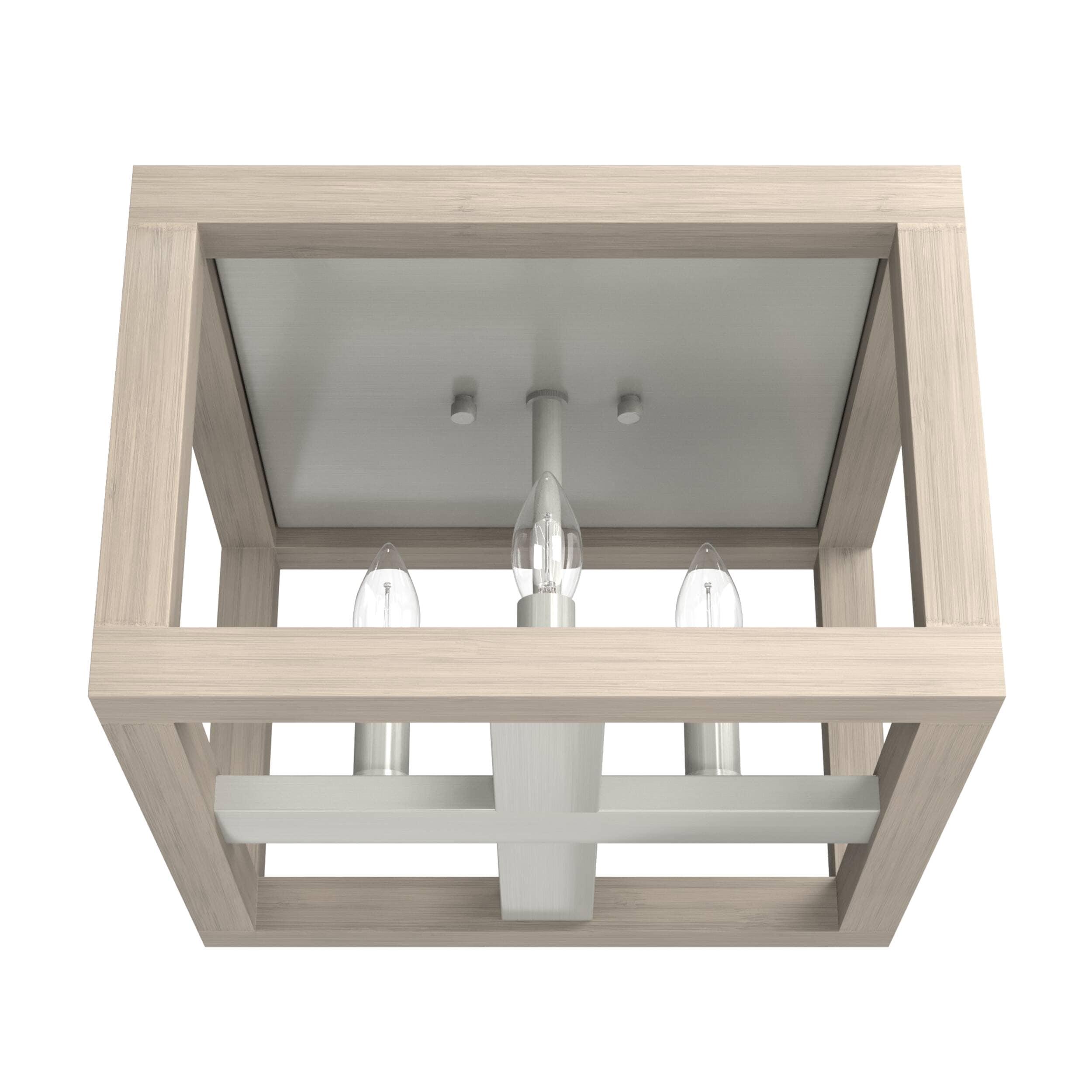 Squire Manor 4 - Light 12'' Lantern Square / Rectangle Flush Mount