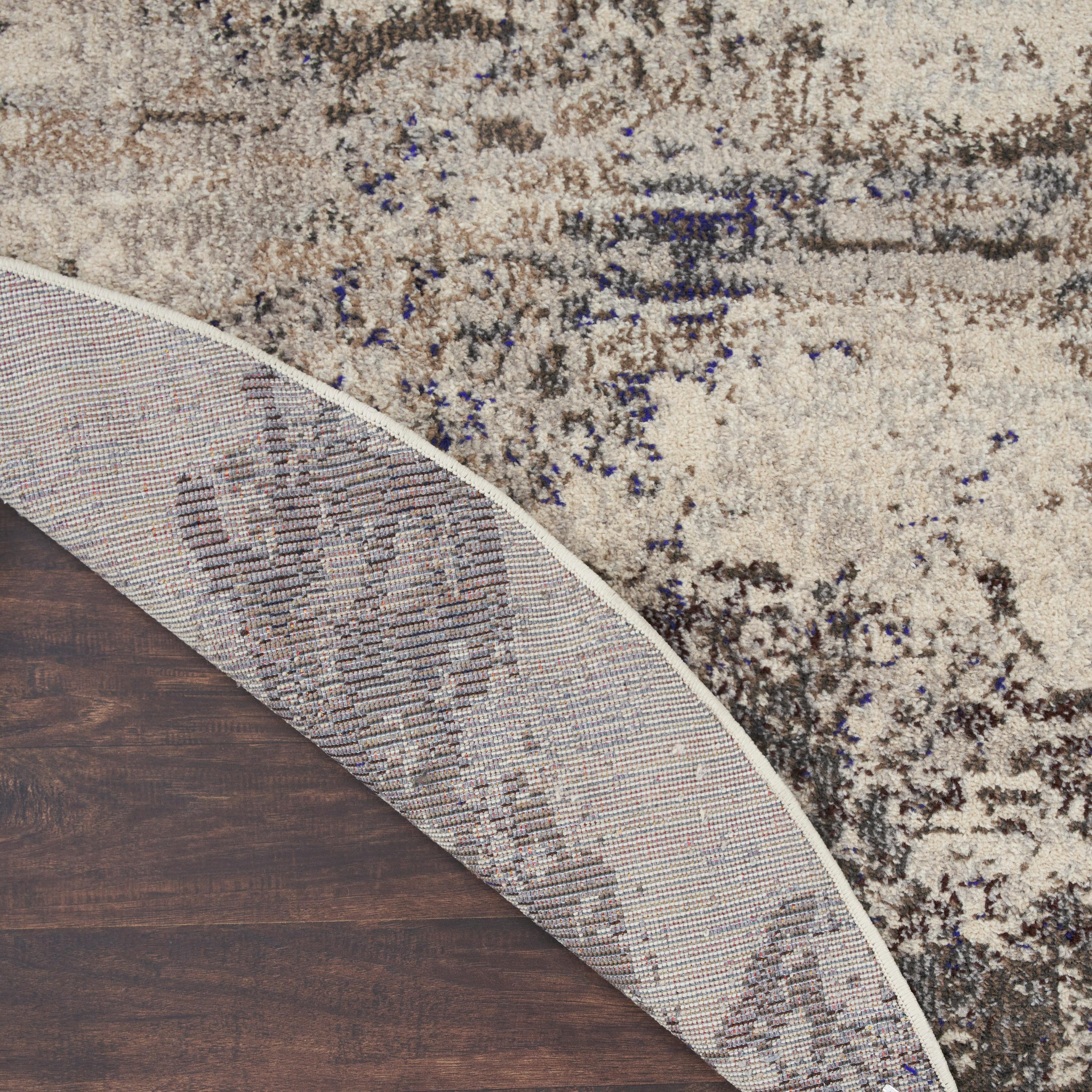 Nourison Celestial CES02 7'10" Round Ivory/Grey Area Rug